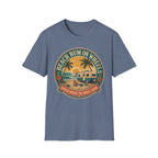 Beach Bum On Wheels - Parked Where The Waves Crash T-Shirt