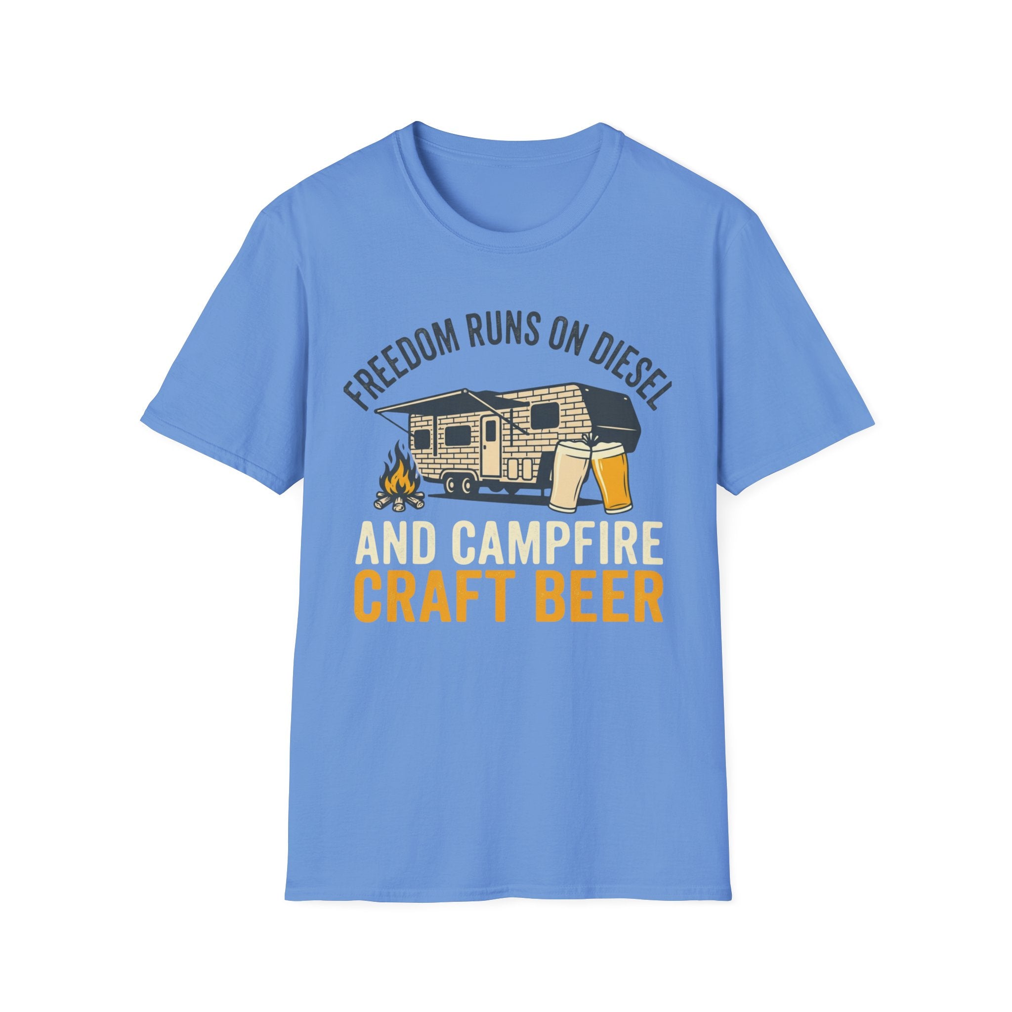 Freedom Runs On Diesel And Campfire Craft Beer T-Shirt