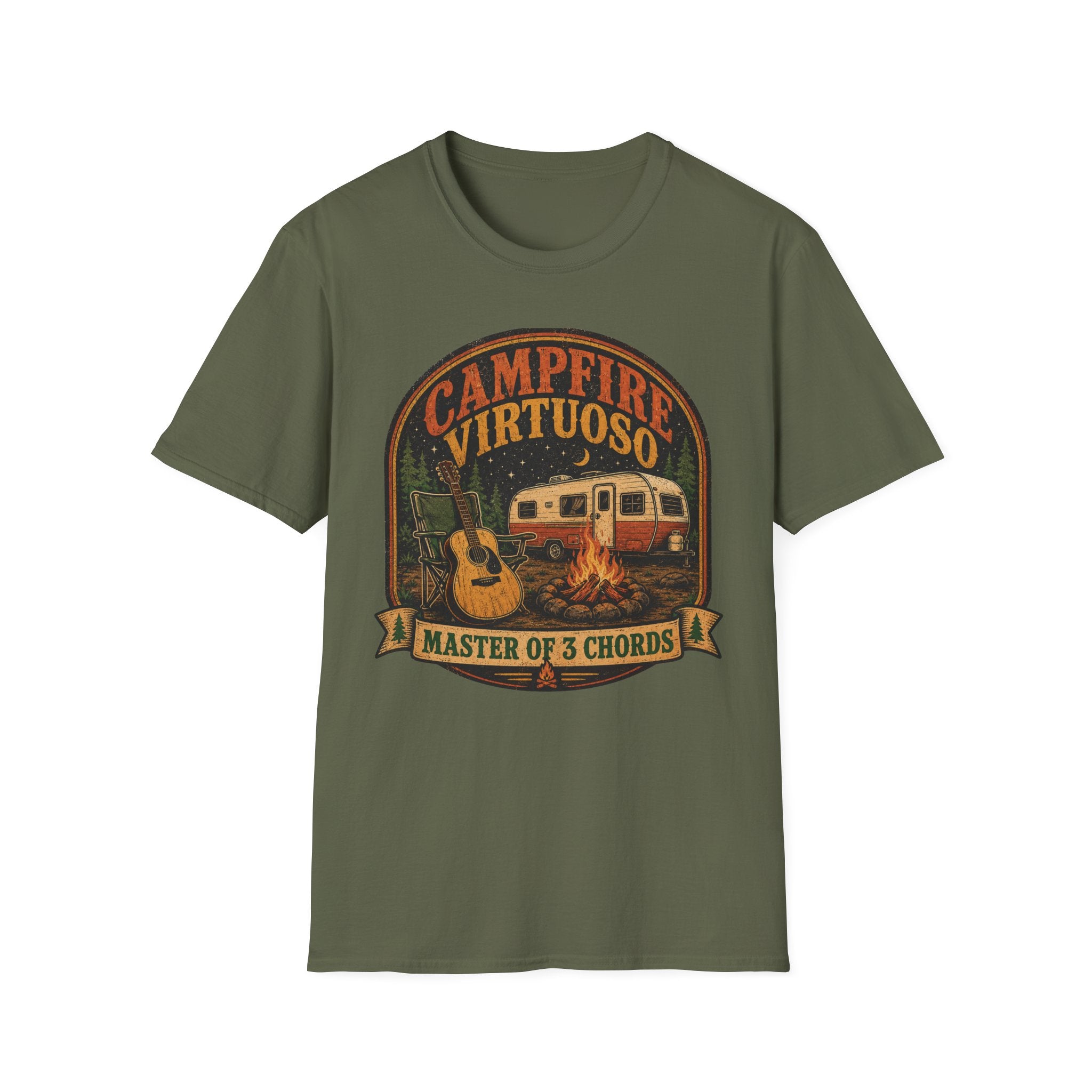 Campfire Virtuoso - Master of 3 Chords T-Shirt