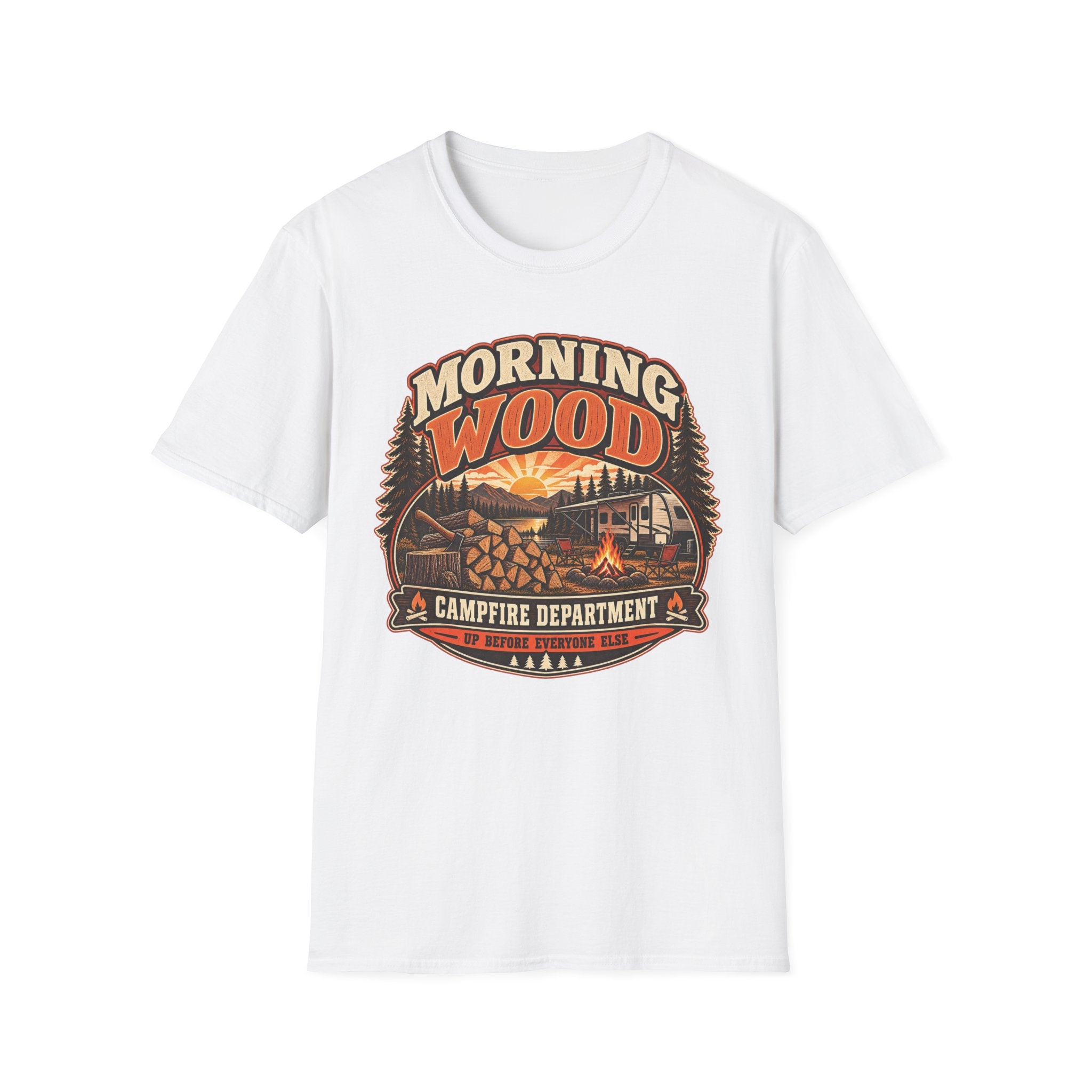 Morning Wood Campfire Department - Up Before Everyone Else T-Shirt