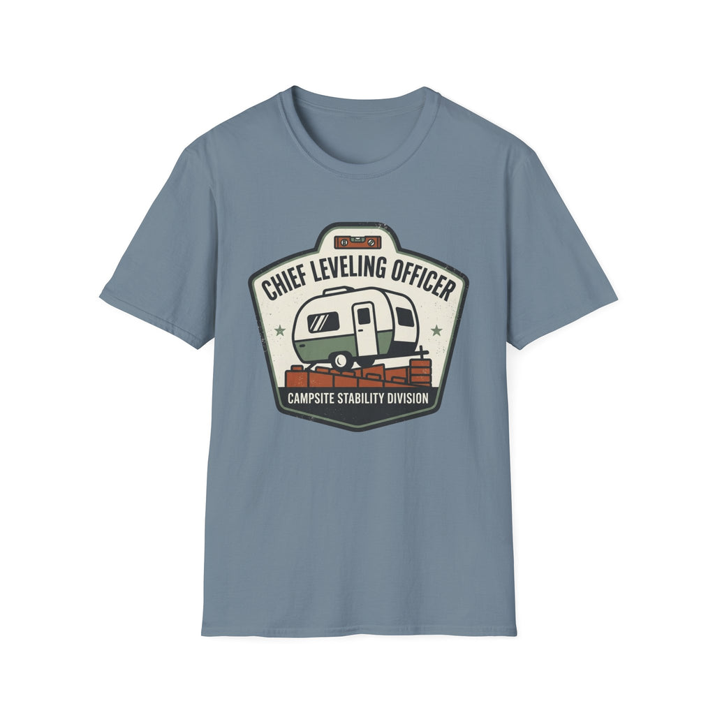 Chief Leveling Officer Campsite Stability Division T-Shirt