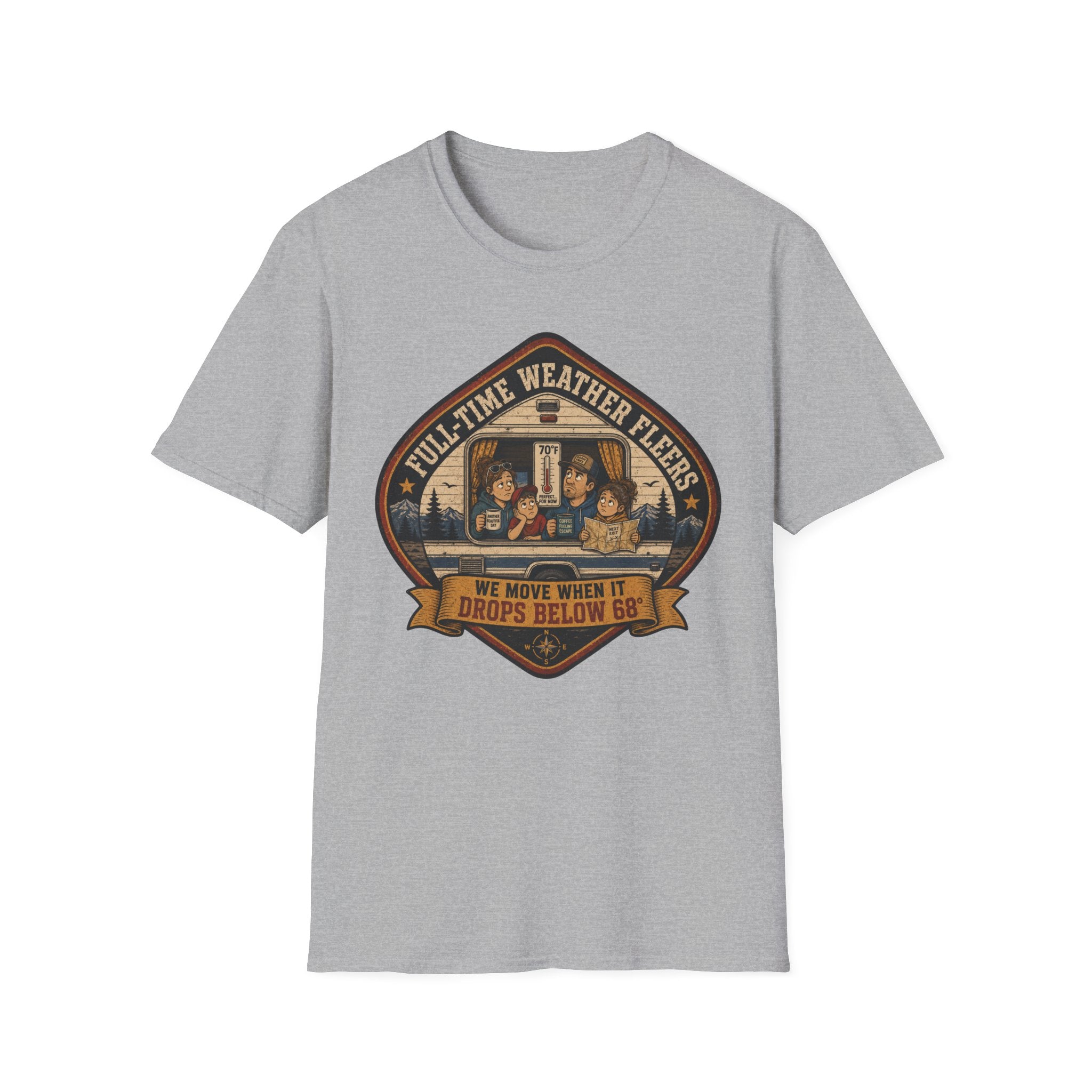 Full-Time Weather Fleerers - Below 68 Degrees T-Shirt