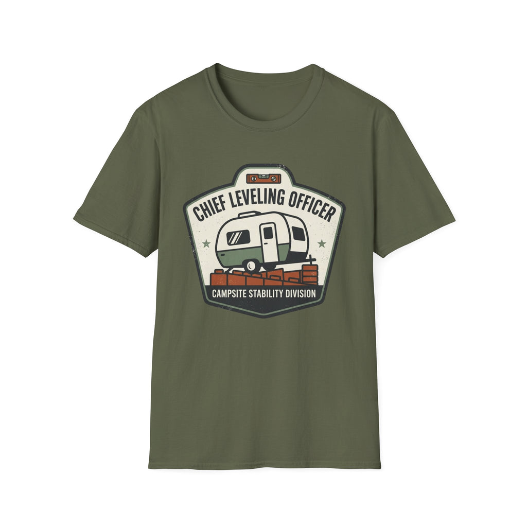 Chief Leveling Officer Campsite Stability Division T-Shirt
