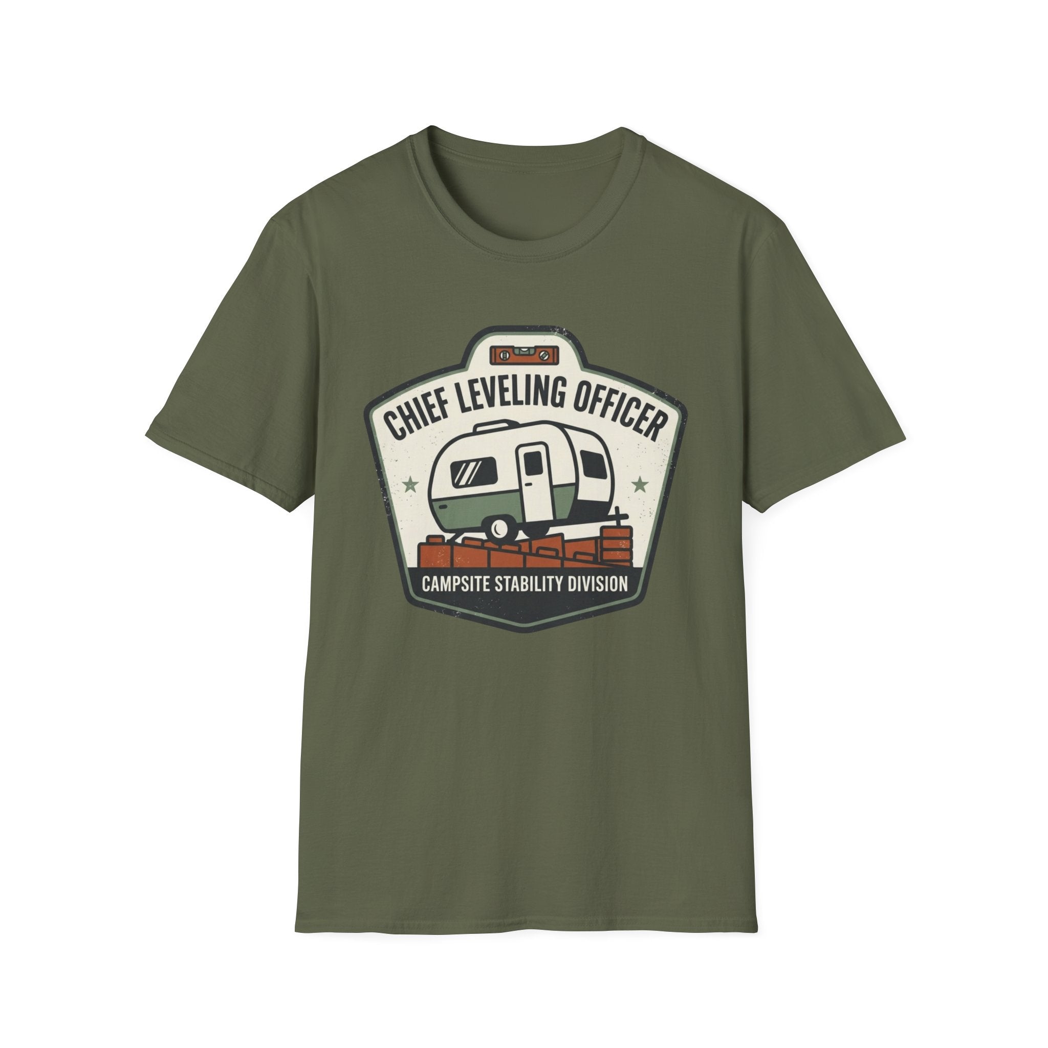 Chief Leveling Officer Campsite Stability Division T-Shirt