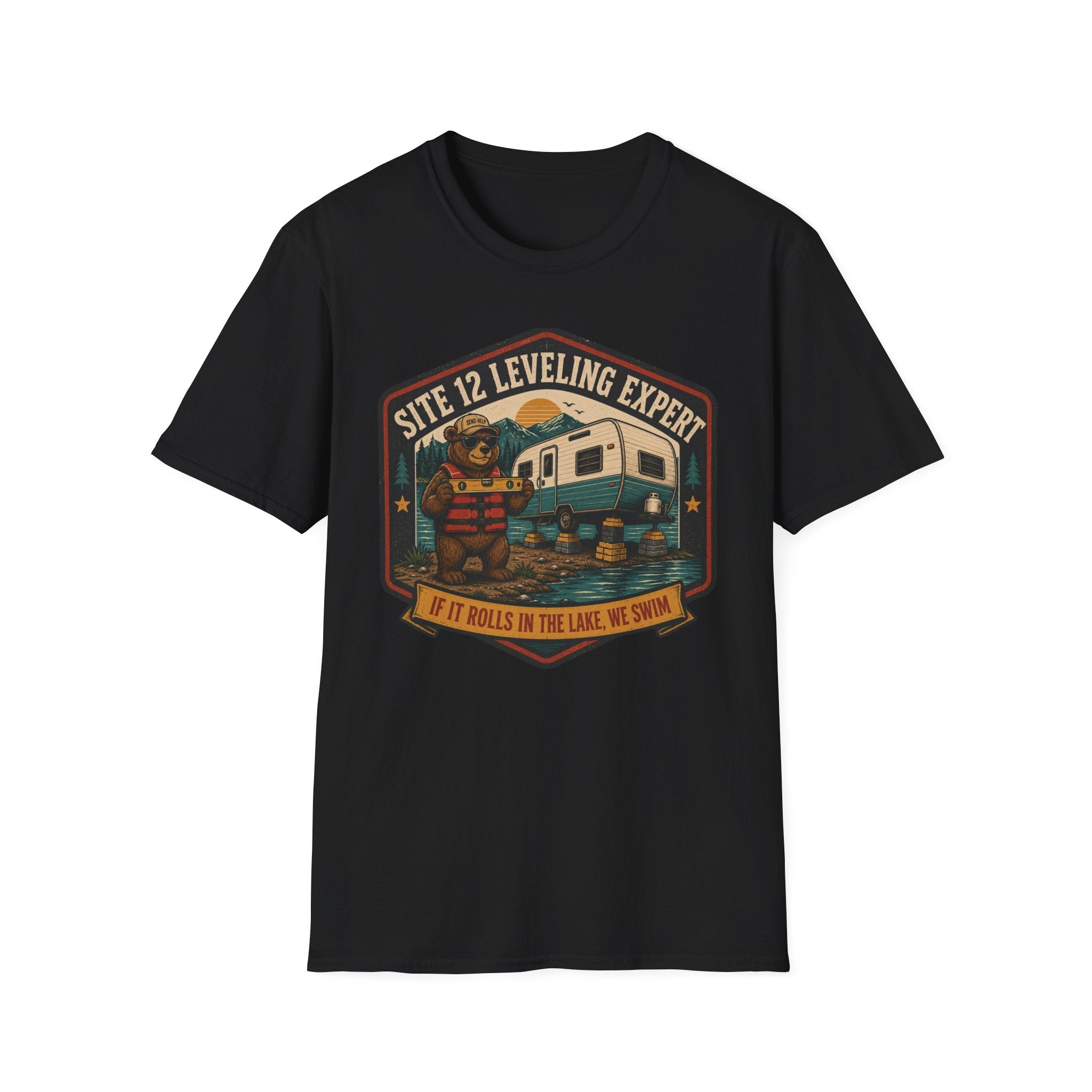 Leveling Expert - If It Rolls In The Lake, We Swim T-Shirt