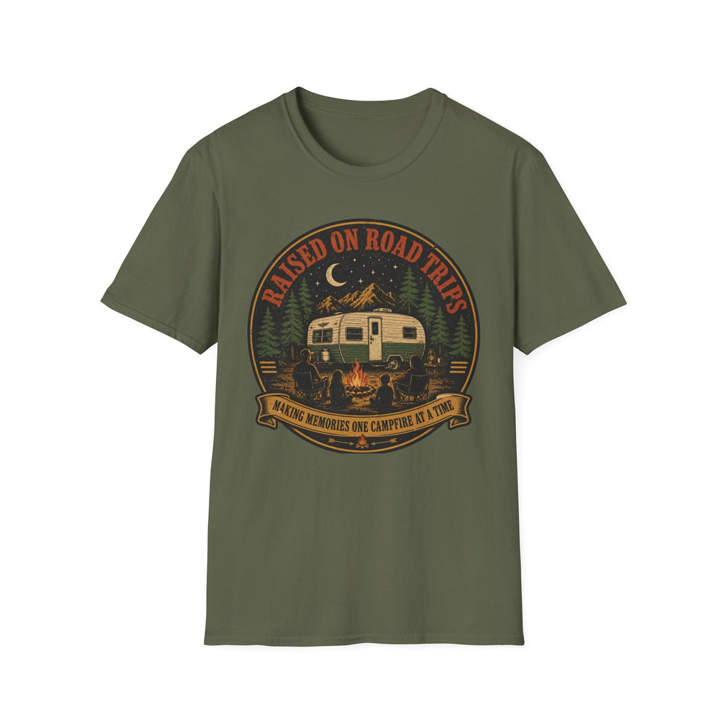 Raised On Road Trips - Making Memories One Campfire At A Time T-Shirt