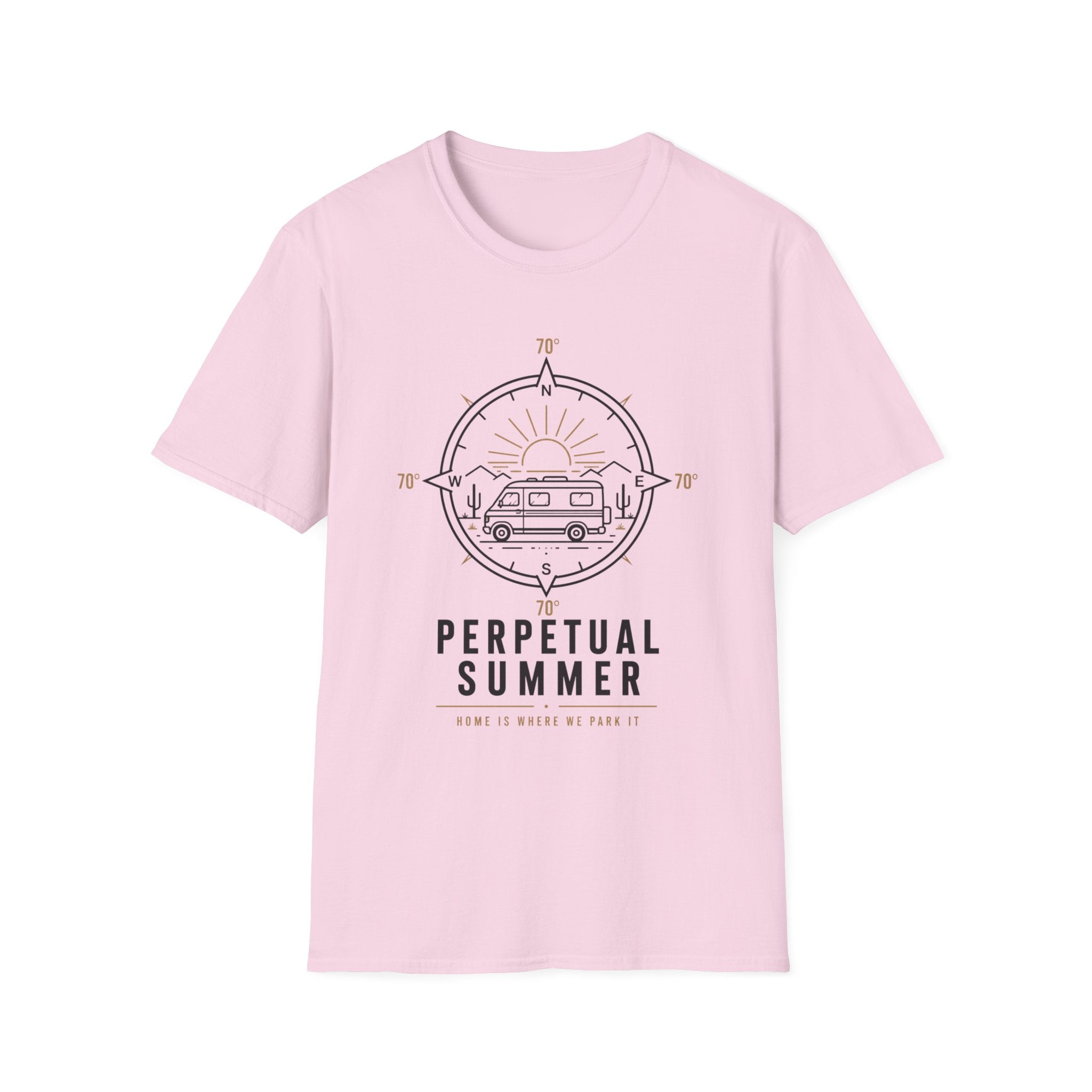 Perpetual Summer - Home Is Where We Park It - 70 Degrees T-Shirt