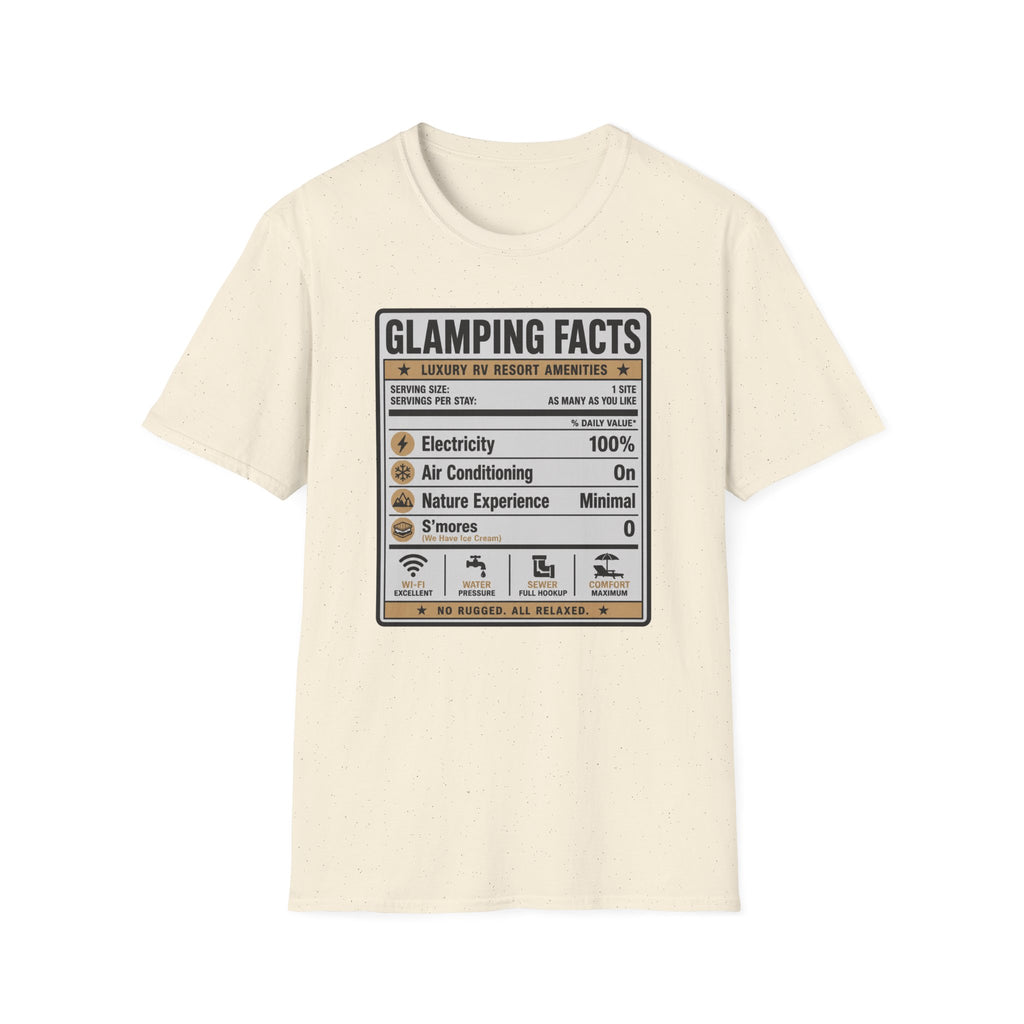 Glamping Facts Nutritional Label T-Shirt