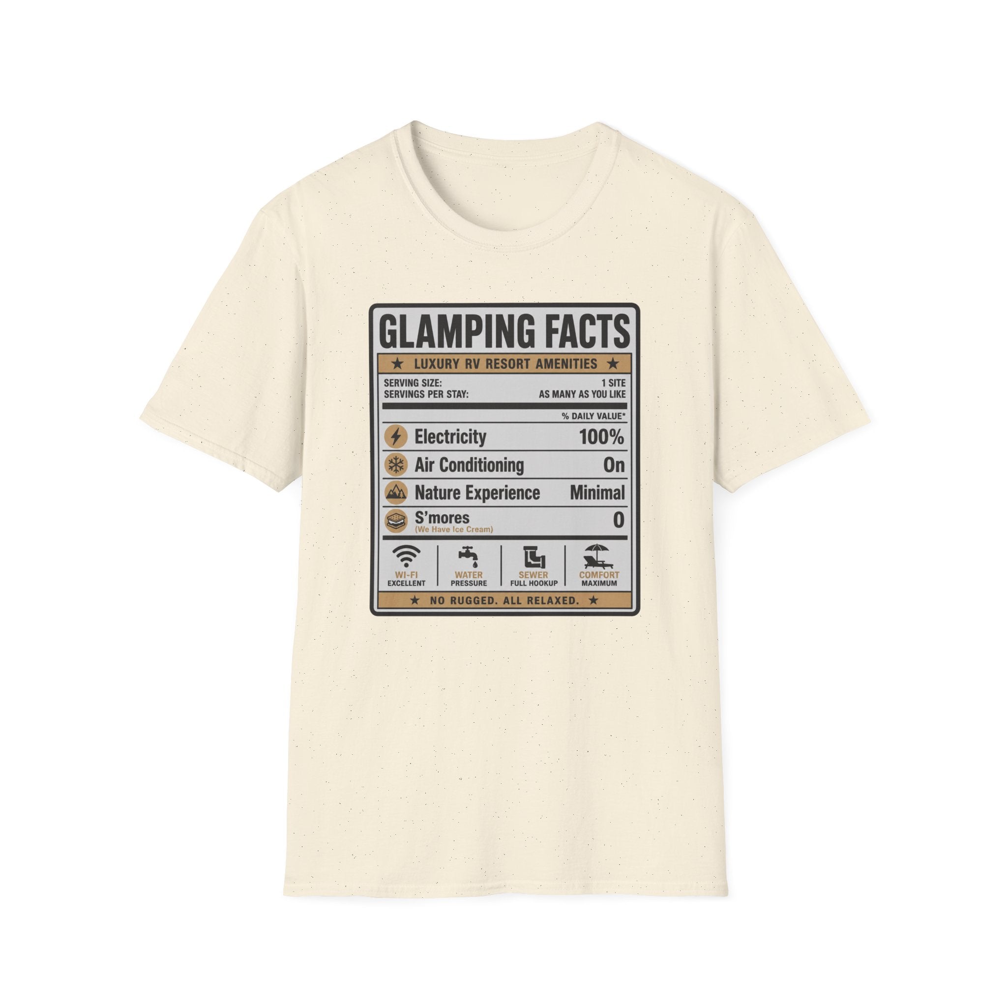 Glamping Facts Nutritional Label T-Shirt