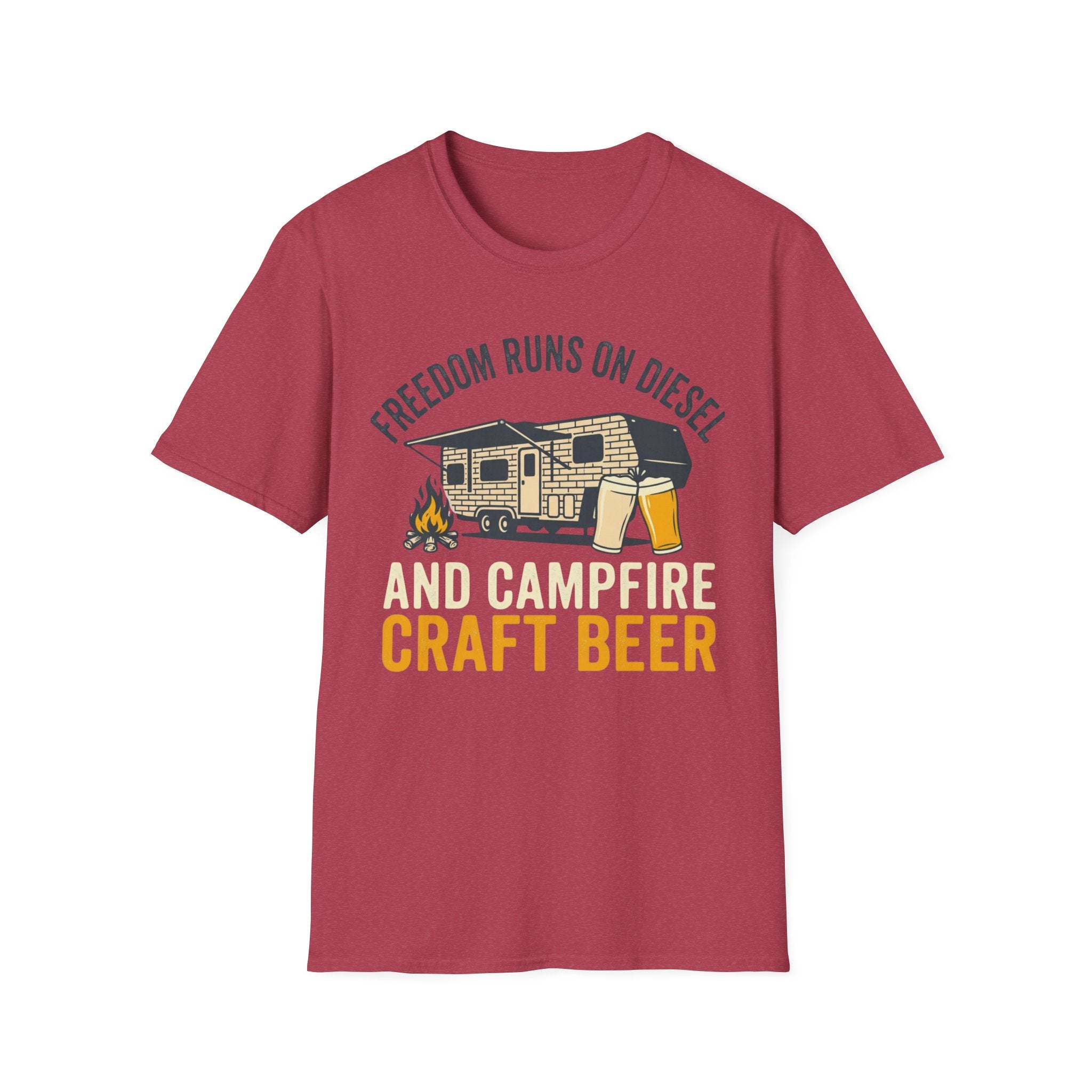 Freedom Runs On Diesel And Campfire Craft Beer T-Shirt