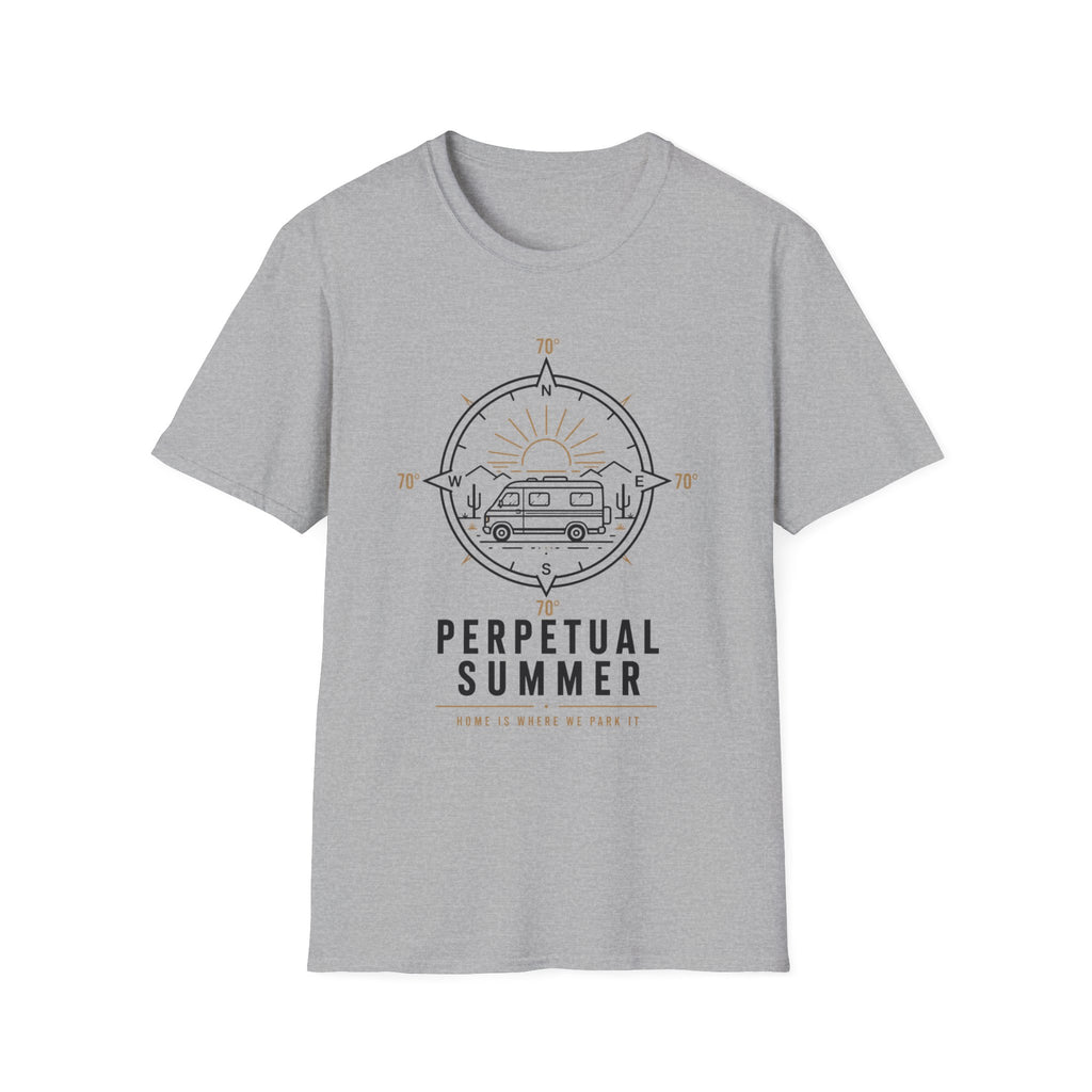 Perpetual Summer - Home Is Where We Park It - 70 Degrees T-Shirt