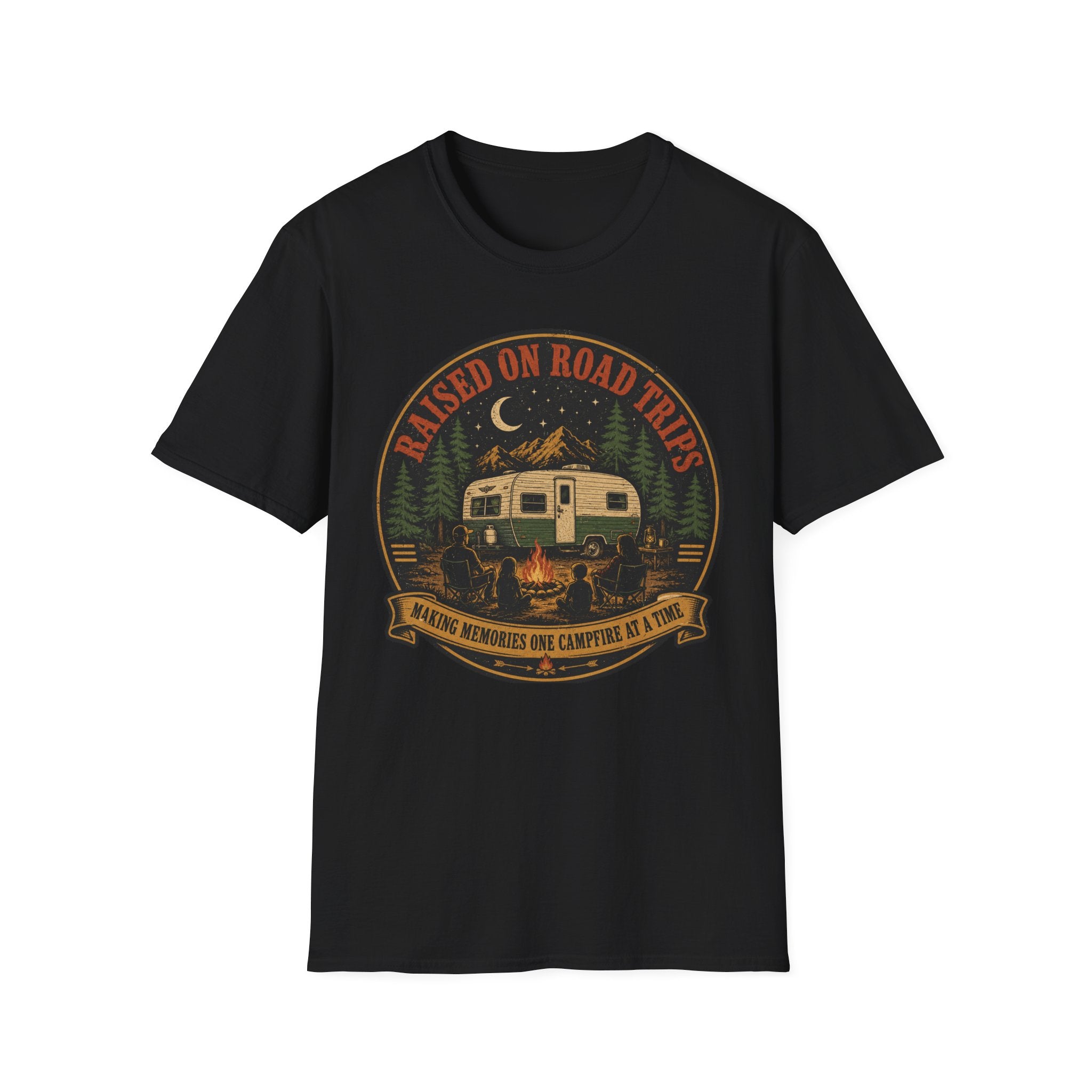Raised On Road Trips - Making Memories One Campfire At A Time T-Shirt