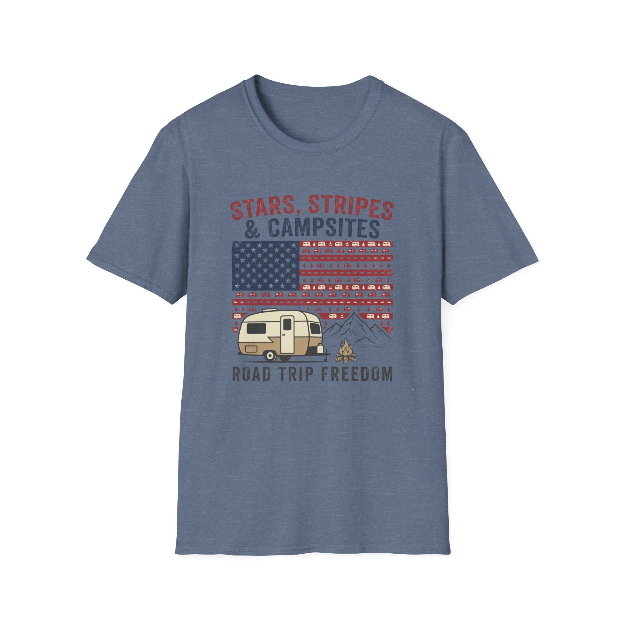 Stars, Stripes & Campsites Road Trip Freedom T-Shirt