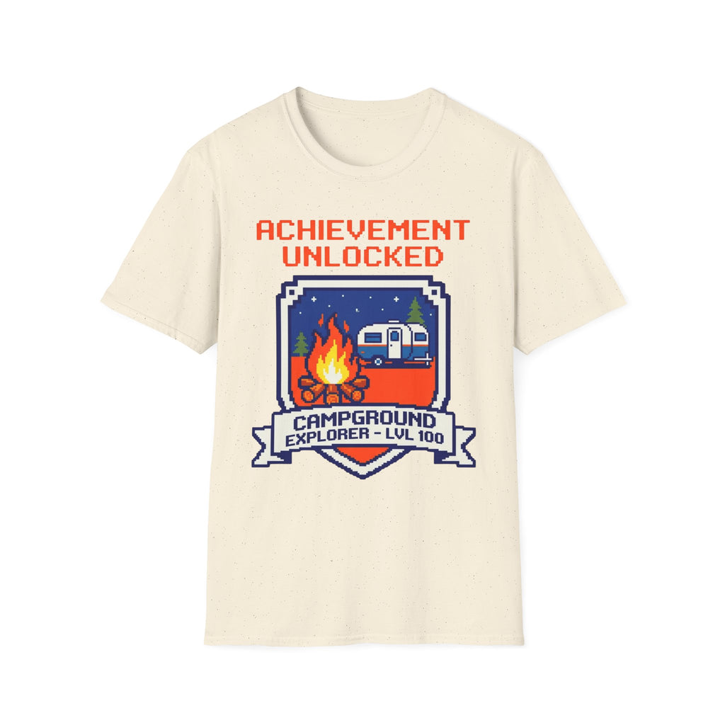 Achievement Unlocked - Campground Explorer - LVL 100 - 8-bit T-Shirt