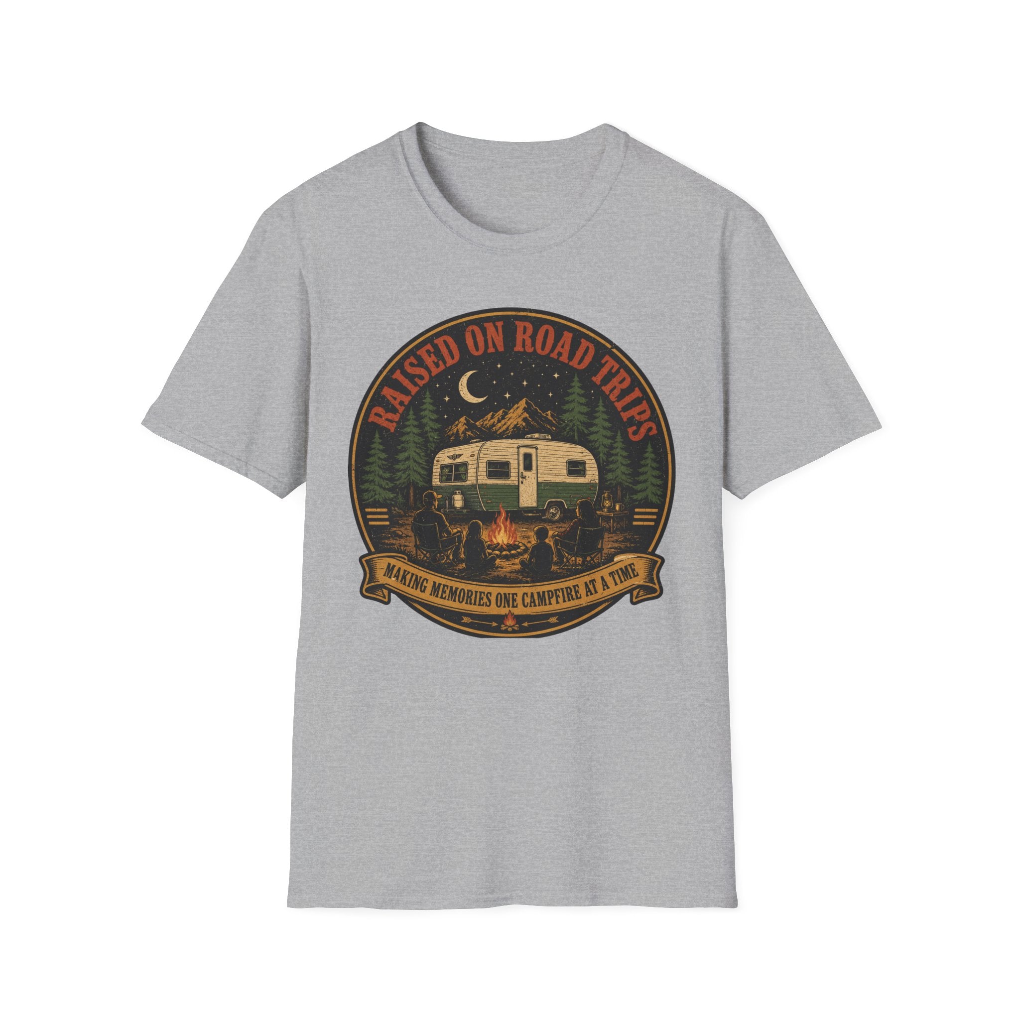 Raised On Road Trips - Making Memories One Campfire At A Time T-Shirt