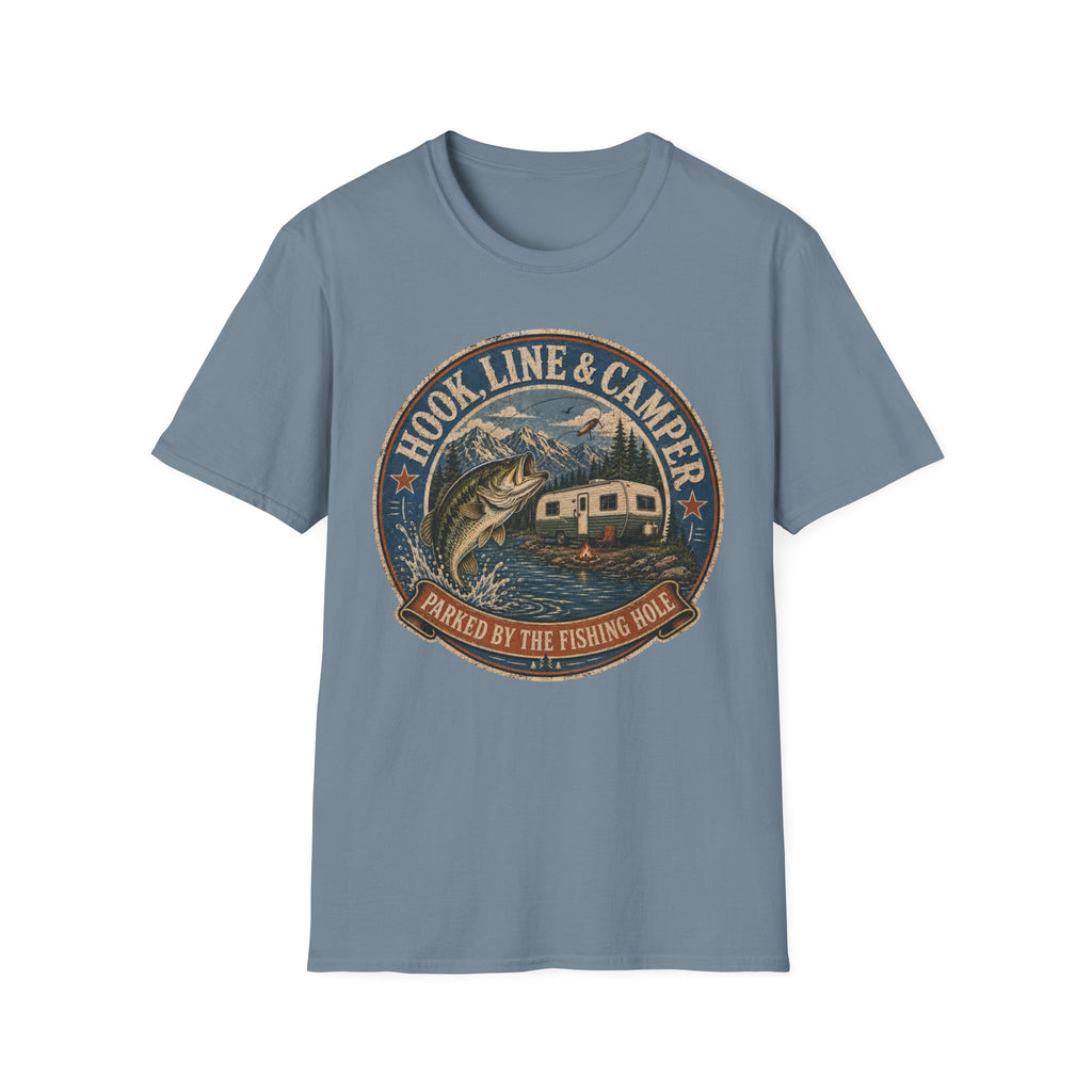 Hook Line & Camper - Parked By The Fishing Hole T-Shirt