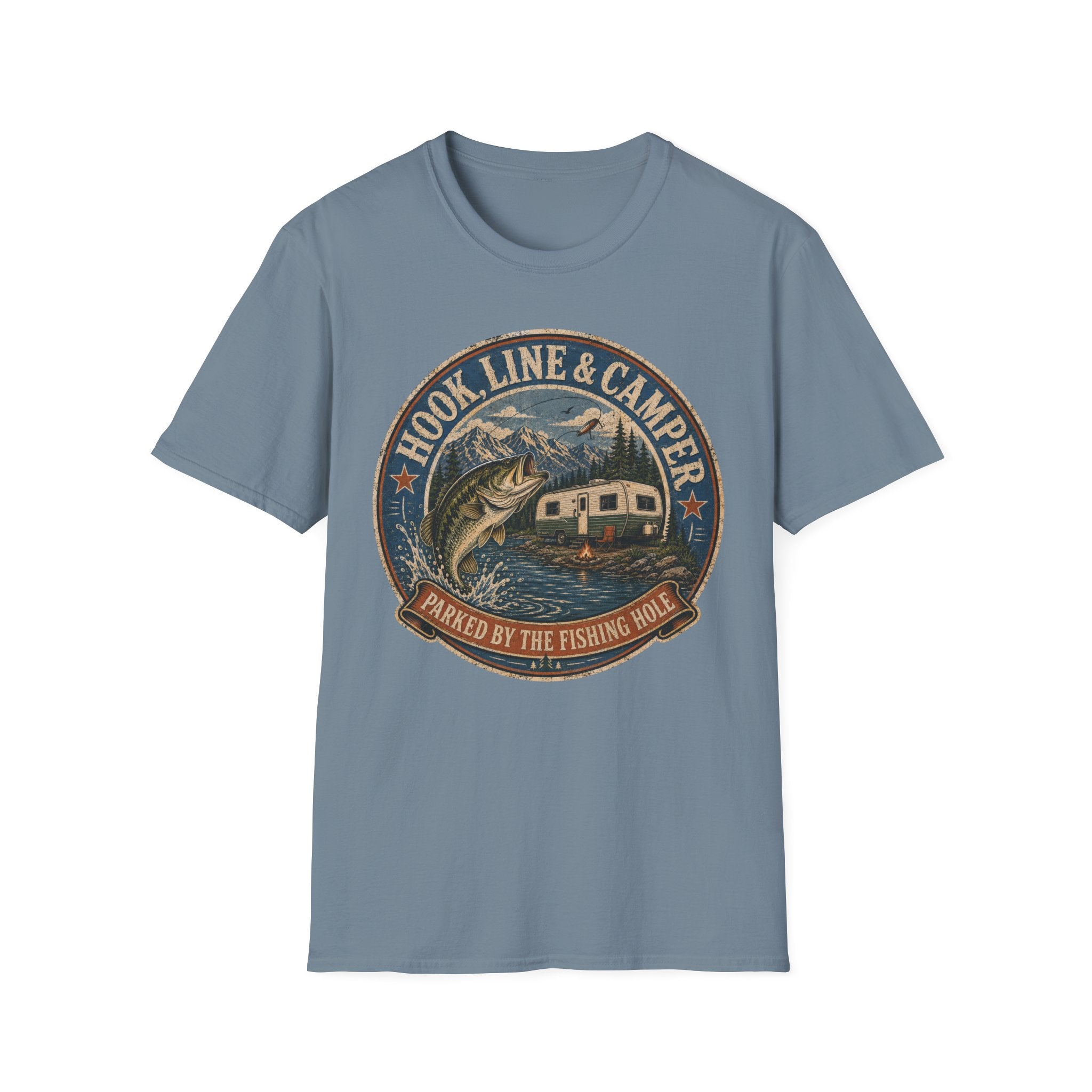 Hook Line & Camper - Parked By The Fishing Hole T-Shirt
