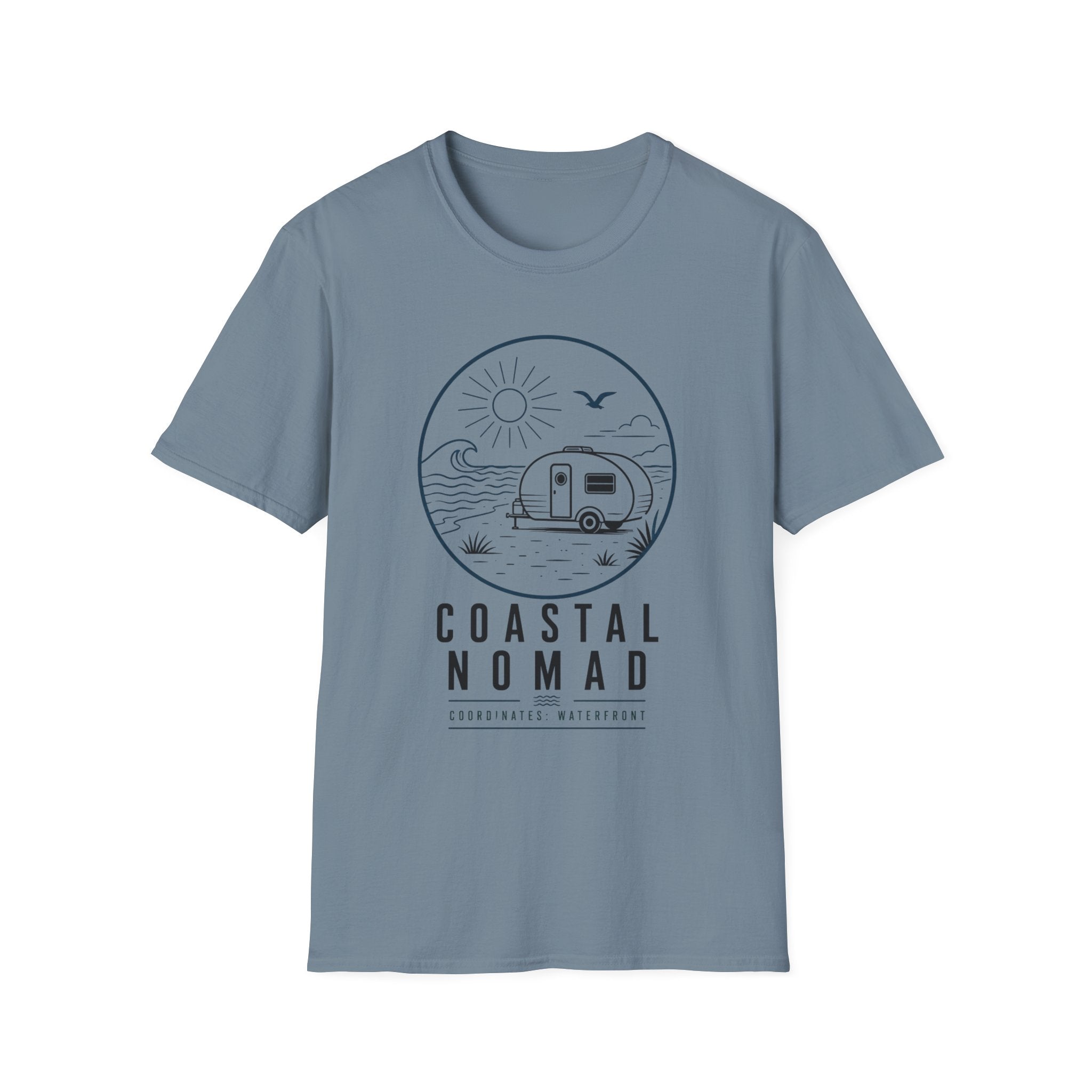 Coastal Nomad - Coordinates Waterfront T-Shirt