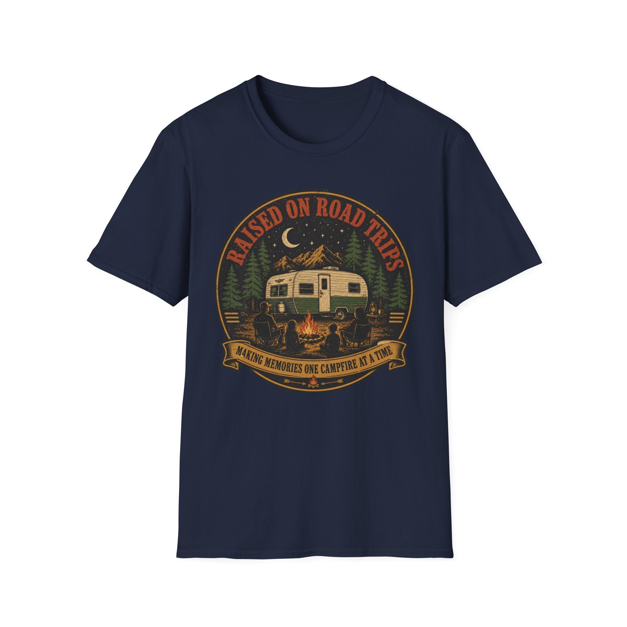 Raised On Road Trips - Making Memories One Campfire At A Time T-Shirt
