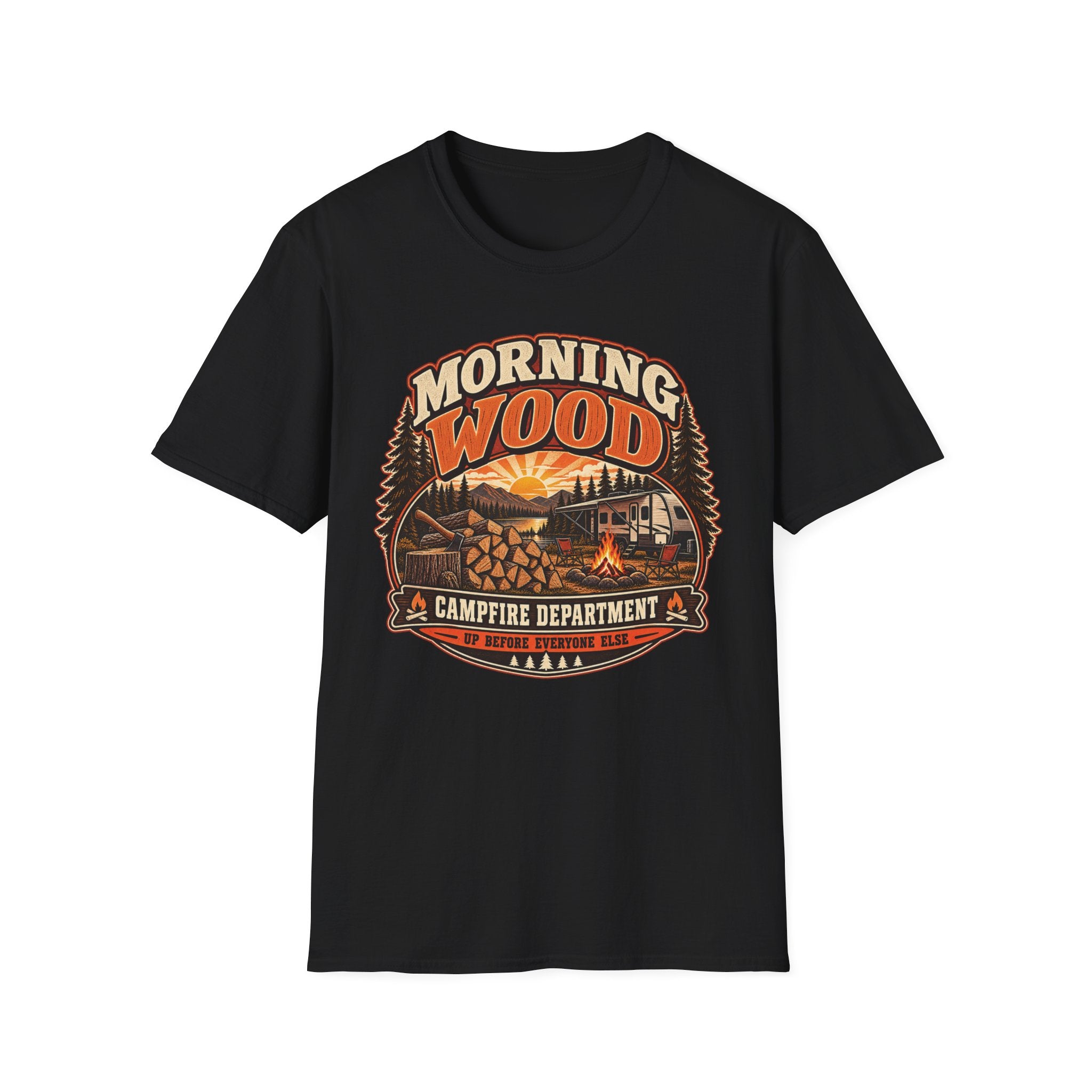 Morning Wood Campfire Department - Up Before Everyone Else T-Shirt
