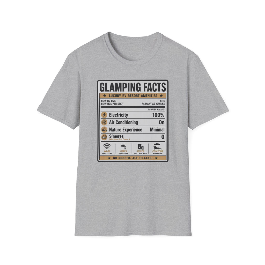 Glamping Facts Nutritional Label T-Shirt