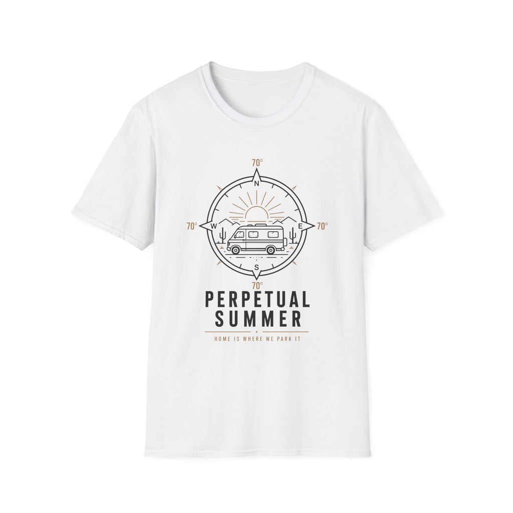 Perpetual Summer - Home Is Where We Park It - 70 Degrees T-Shirt