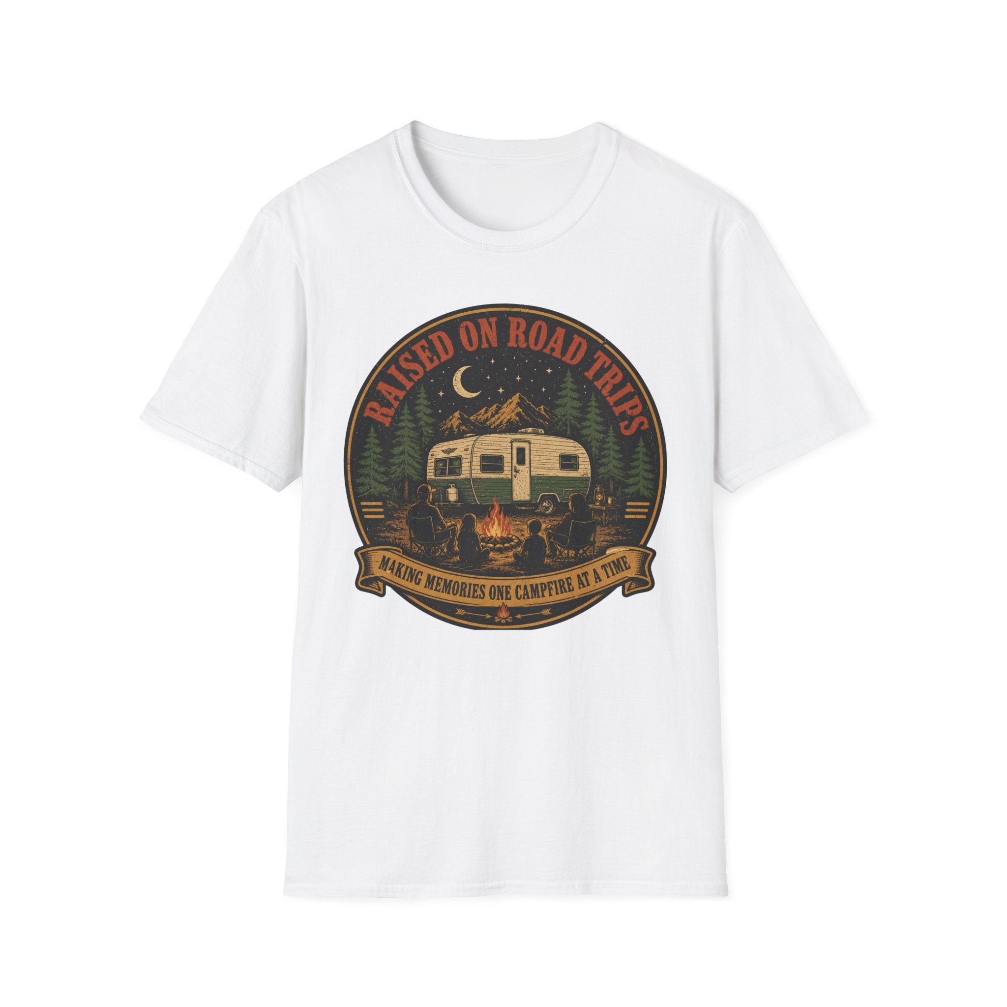 Raised On Road Trips - Making Memories One Campfire At A Time T-Shirt