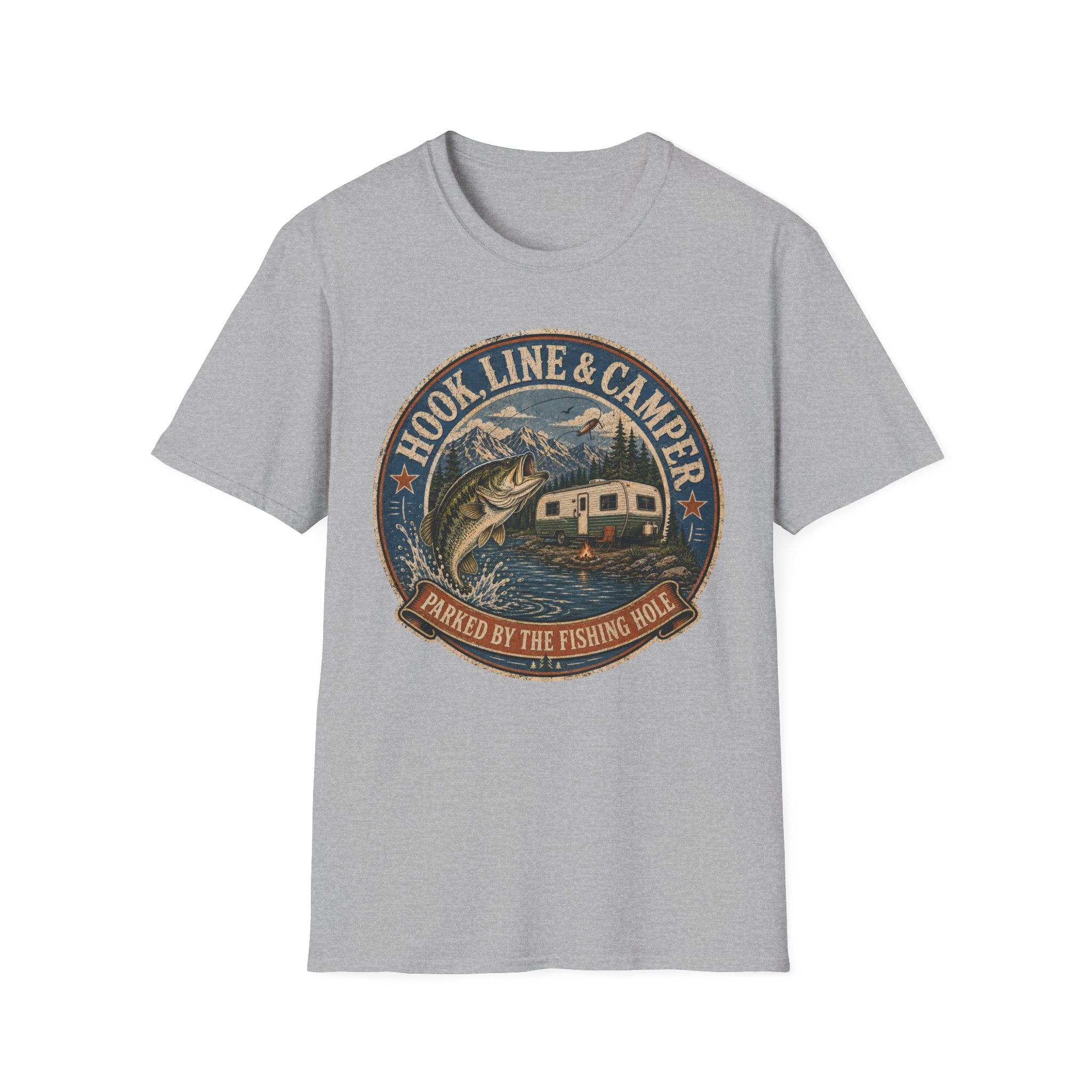 Hook Line & Camper - Parked By The Fishing Hole T-Shirt