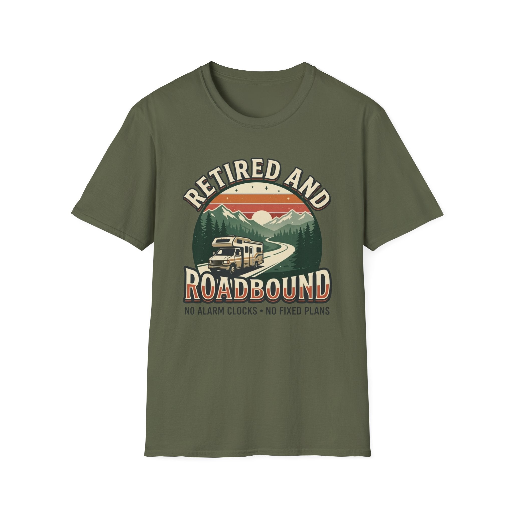 Retired And Roadbound No Alarm Clocks No Fixed Plans T-Shirt