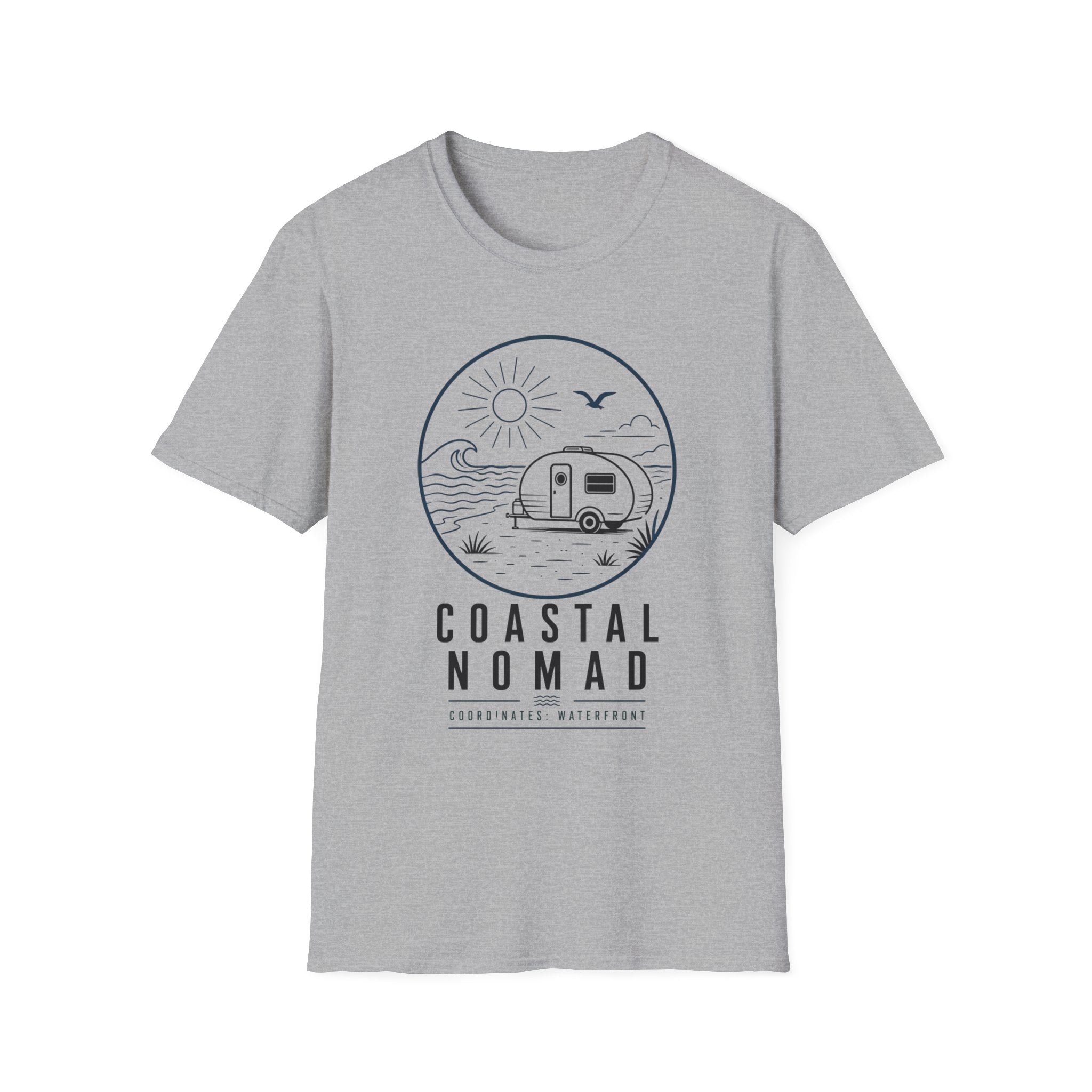 Coastal Nomad - Coordinates Waterfront T-Shirt