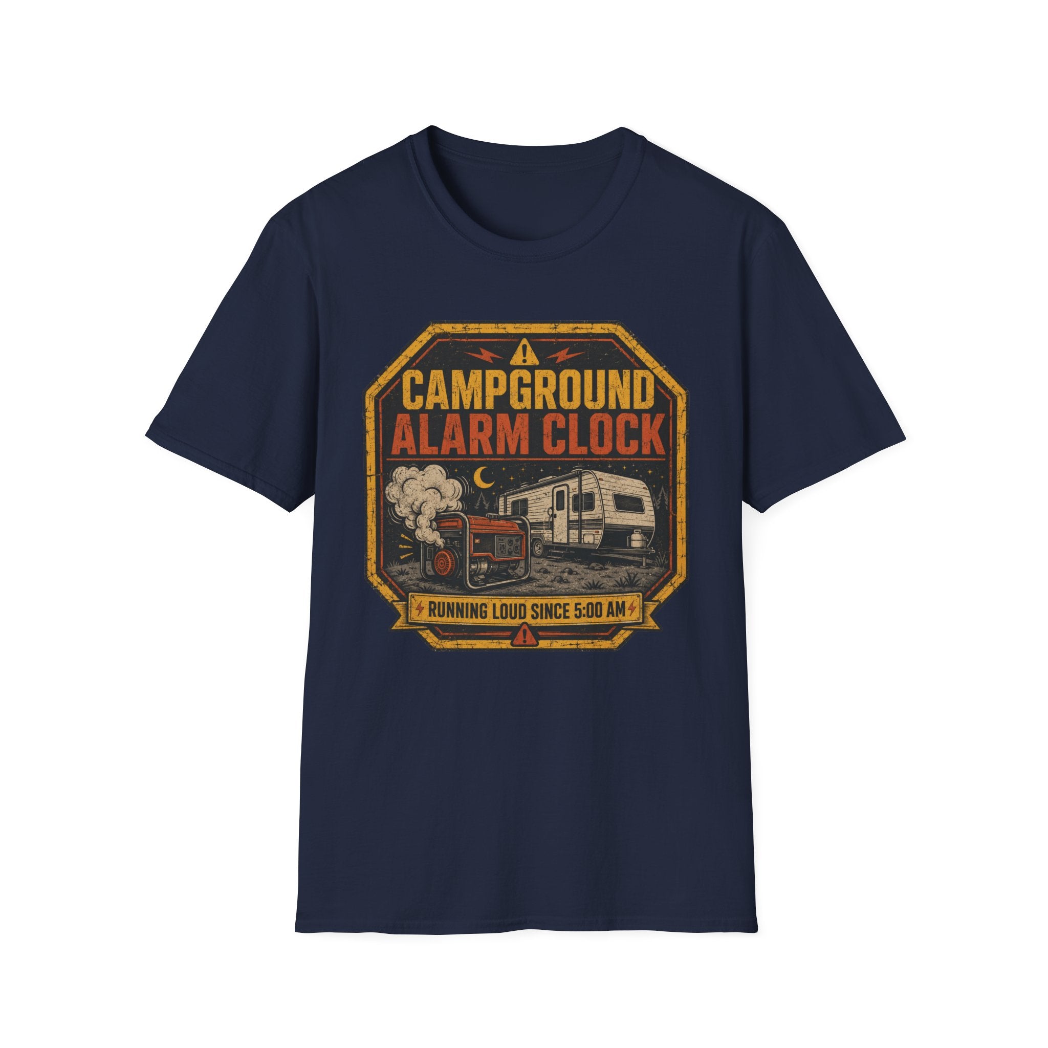 Campground Alarm Clock - Running Loud Since 5am T-Shirt