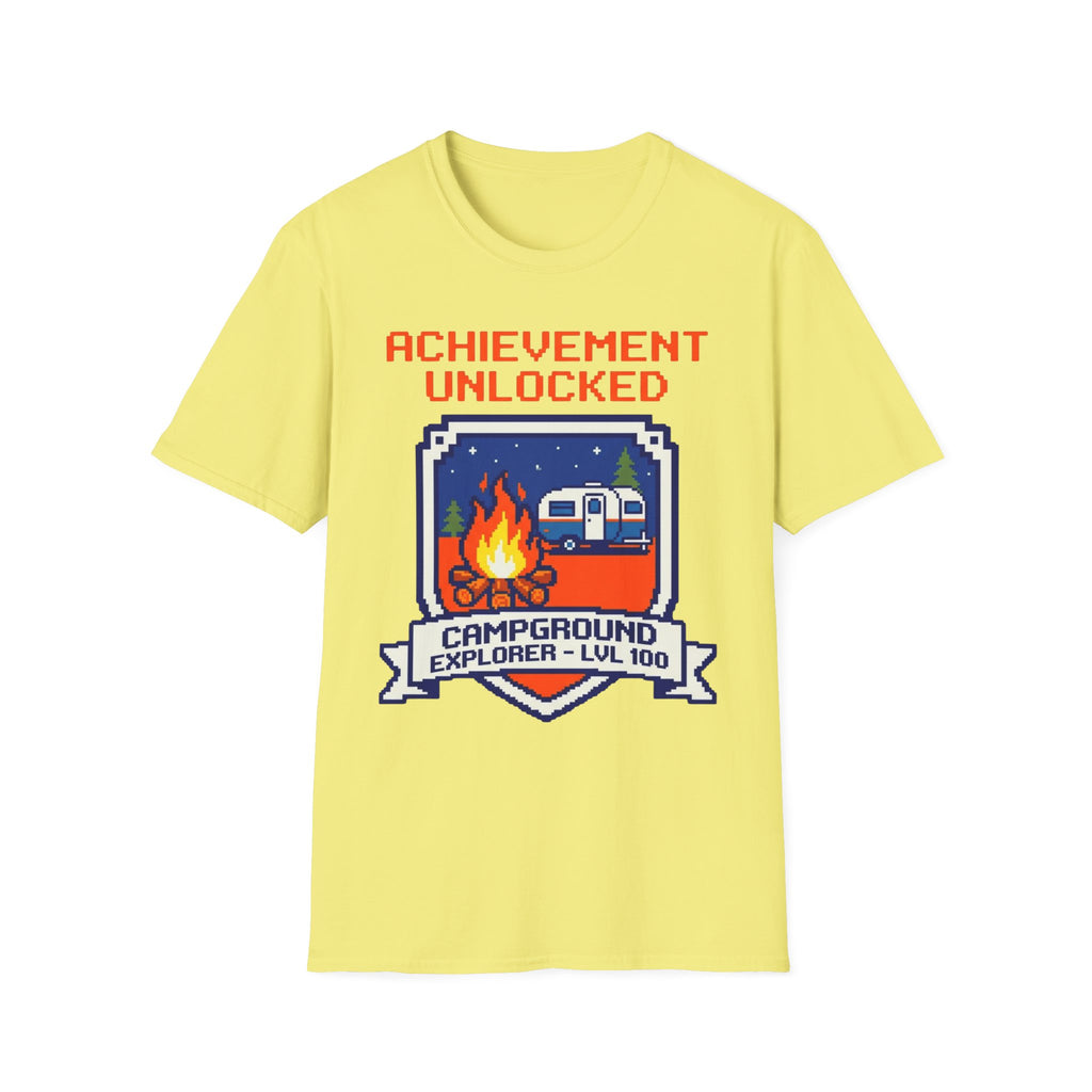 Achievement Unlocked - Campground Explorer - LVL 100 - 8-bit T-Shirt