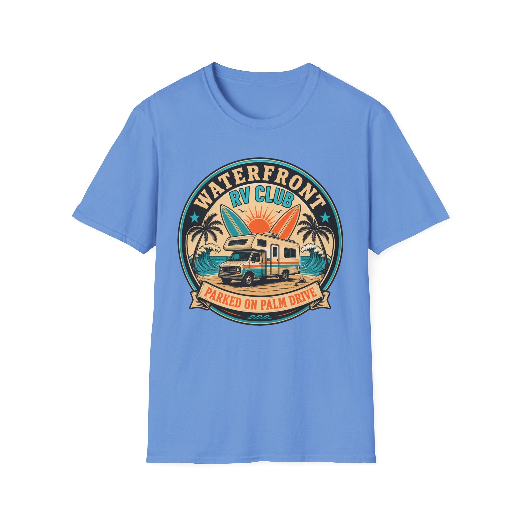 Waterfront RV Club - Parked On Palm Drive T-Shirt