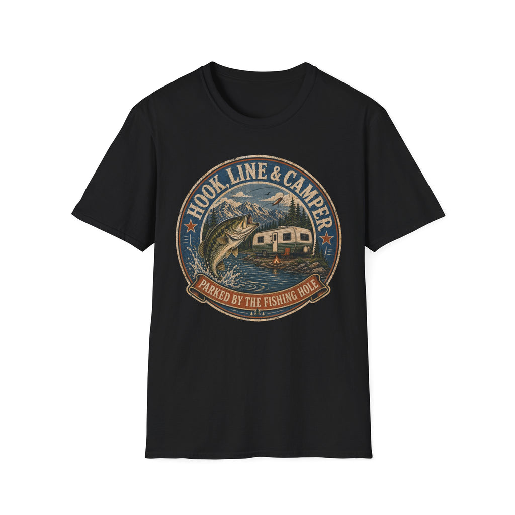 Hook Line & Camper - Parked By The Fishing Hole T-Shirt
