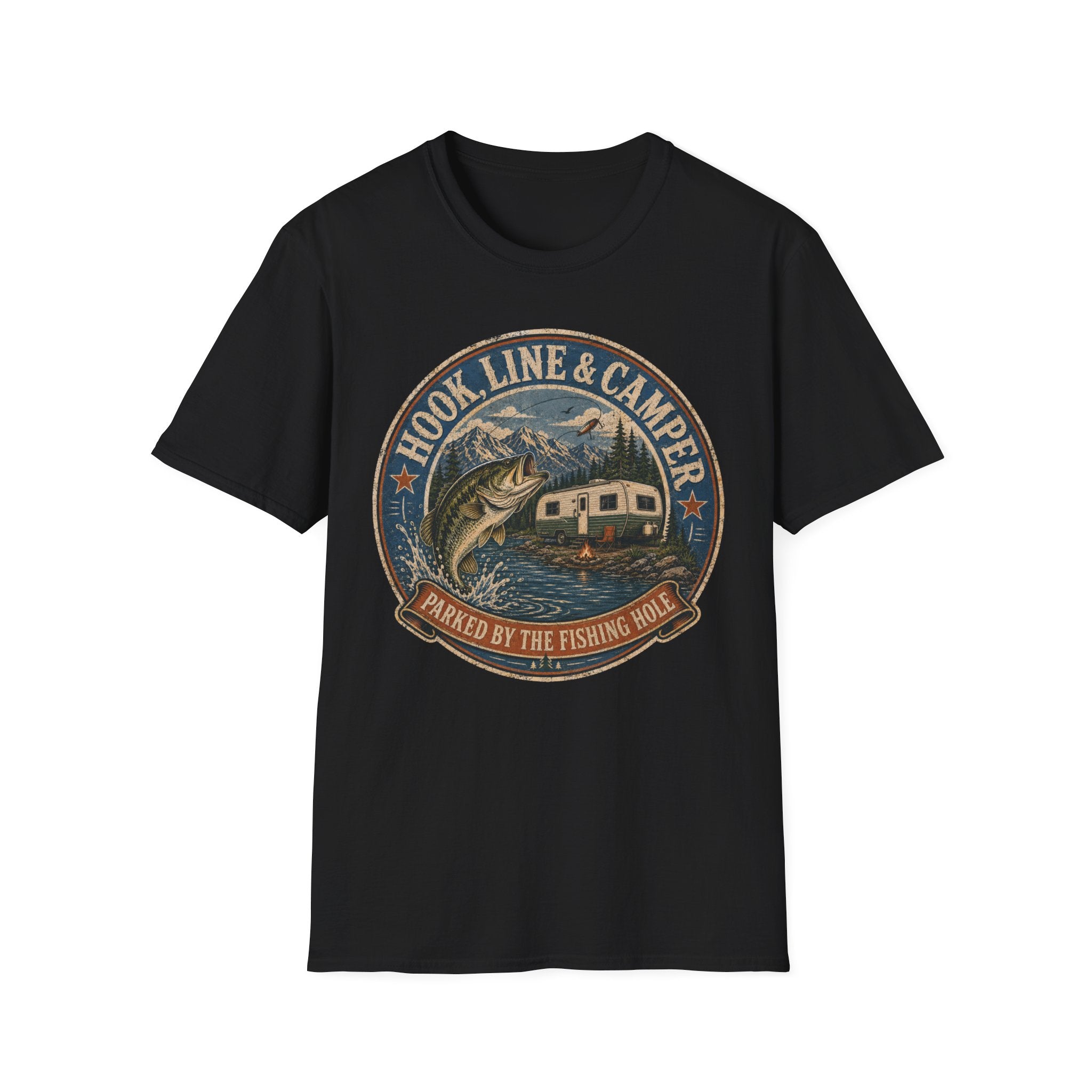 Hook Line & Camper - Parked By The Fishing Hole T-Shirt