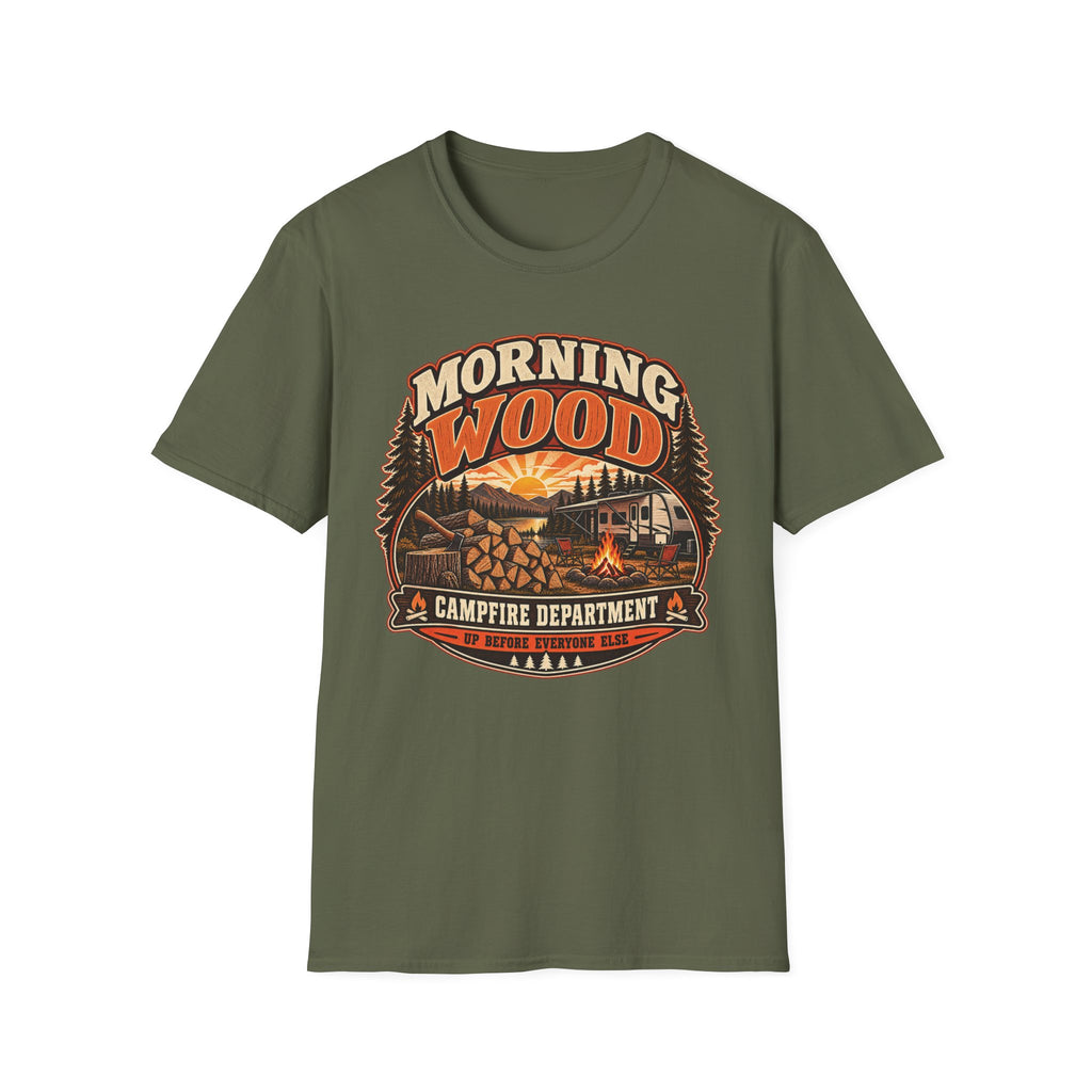 Morning Wood Campfire Department - Up Before Everyone Else T-Shirt