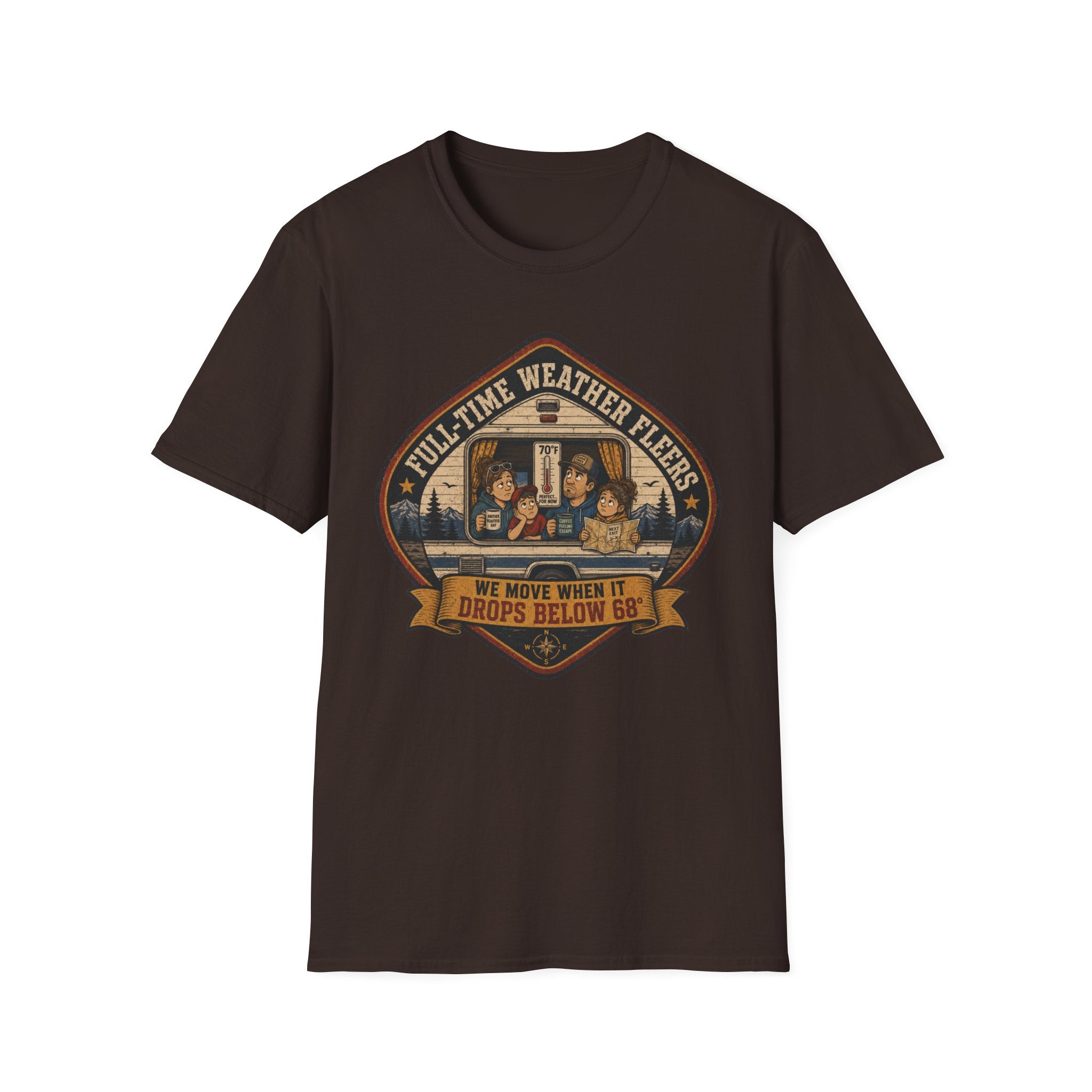 Full-Time Weather Fleerers - Below 68 Degrees T-Shirt