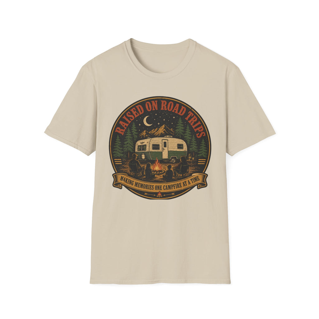 Raised On Road Trips - Making Memories One Campfire At A Time T-Shirt