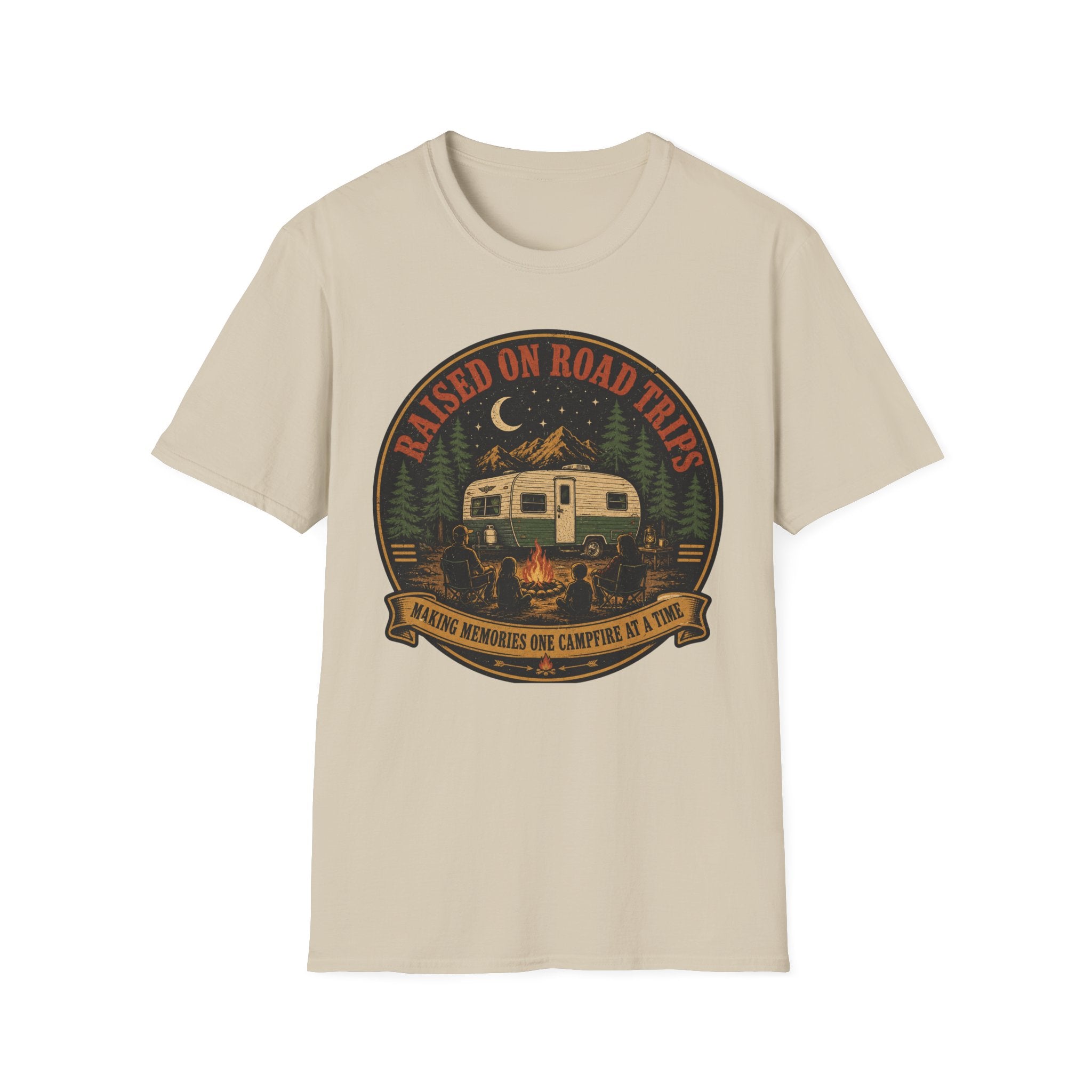 Raised On Road Trips - Making Memories One Campfire At A Time T-Shirt