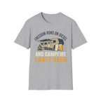 Freedom Runs On Diesel And Campfire Craft Beer T-Shirt