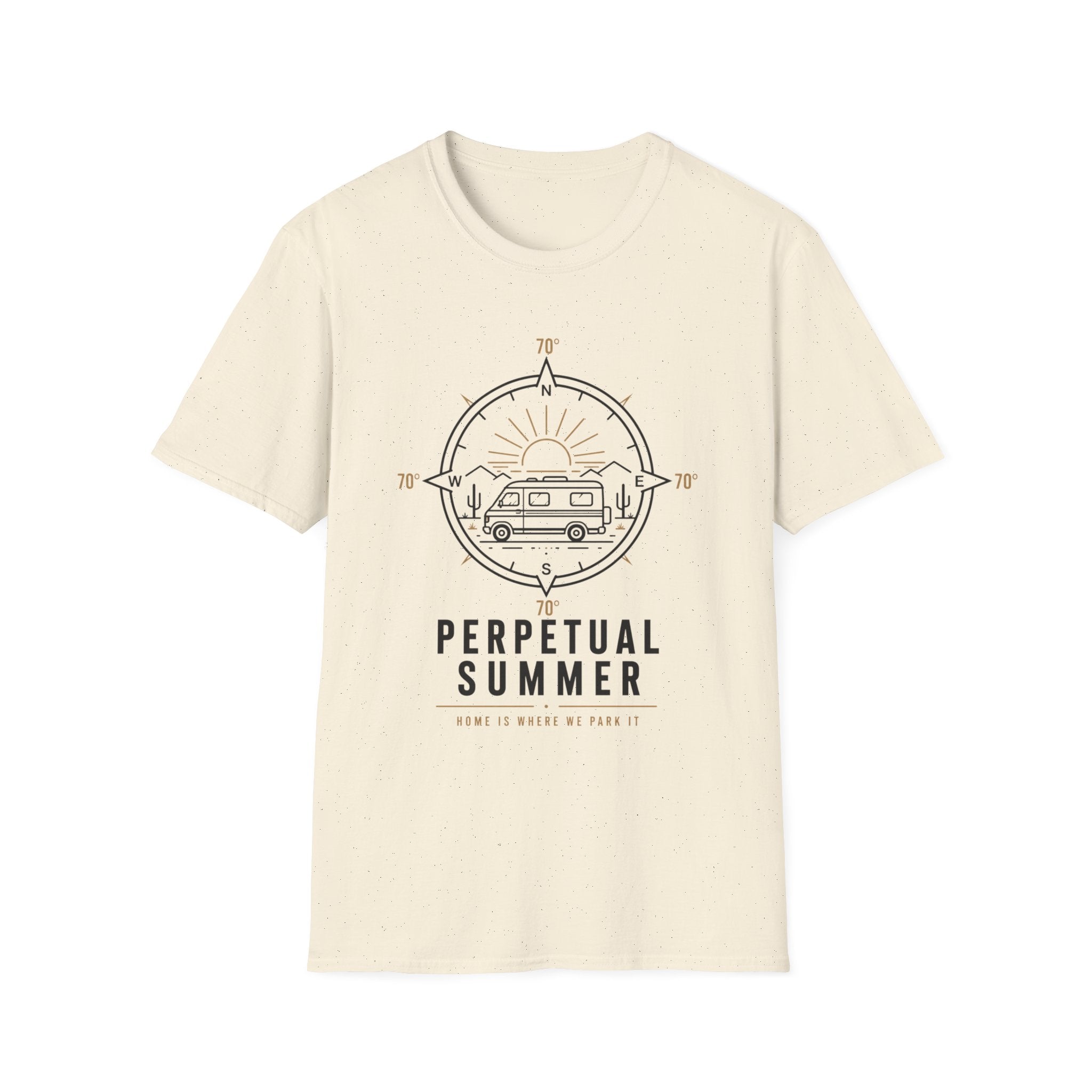 Perpetual Summer - Home Is Where We Park It - 70 Degrees T-Shirt