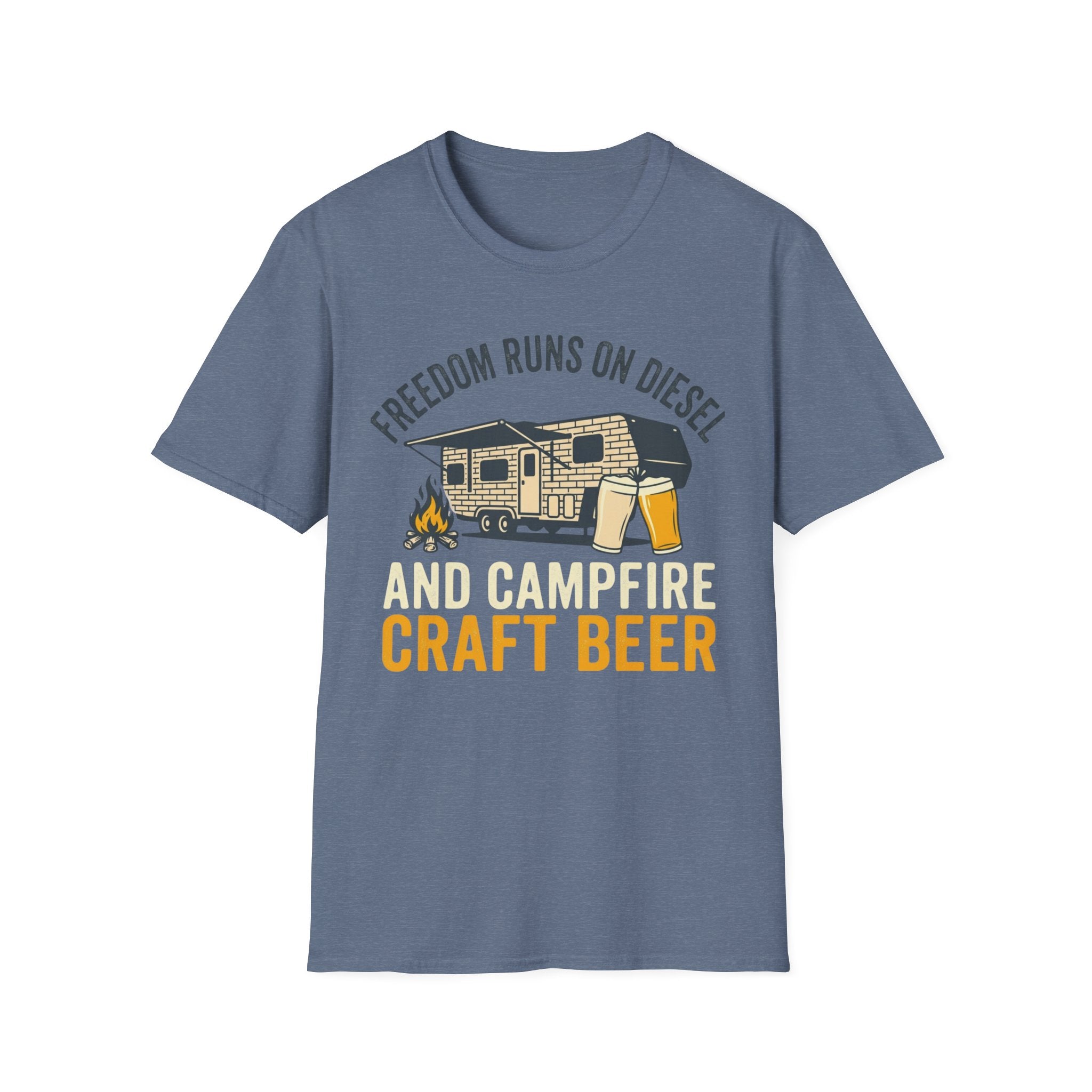 Freedom Runs On Diesel And Campfire Craft Beer T-Shirt
