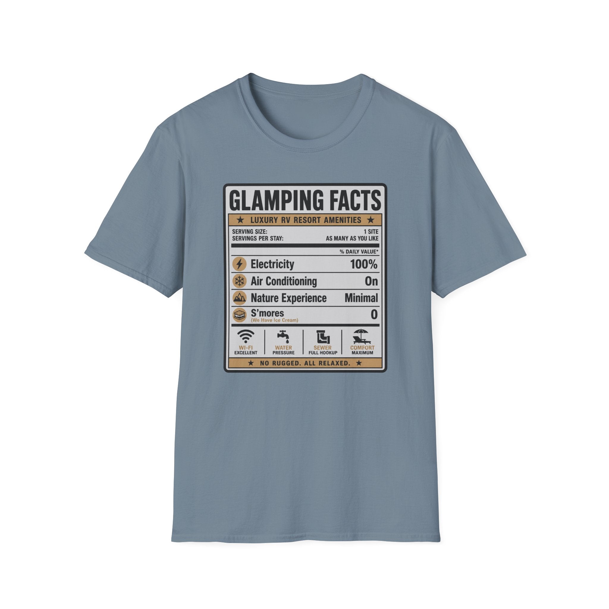 Glamping Facts Nutritional Label T-Shirt