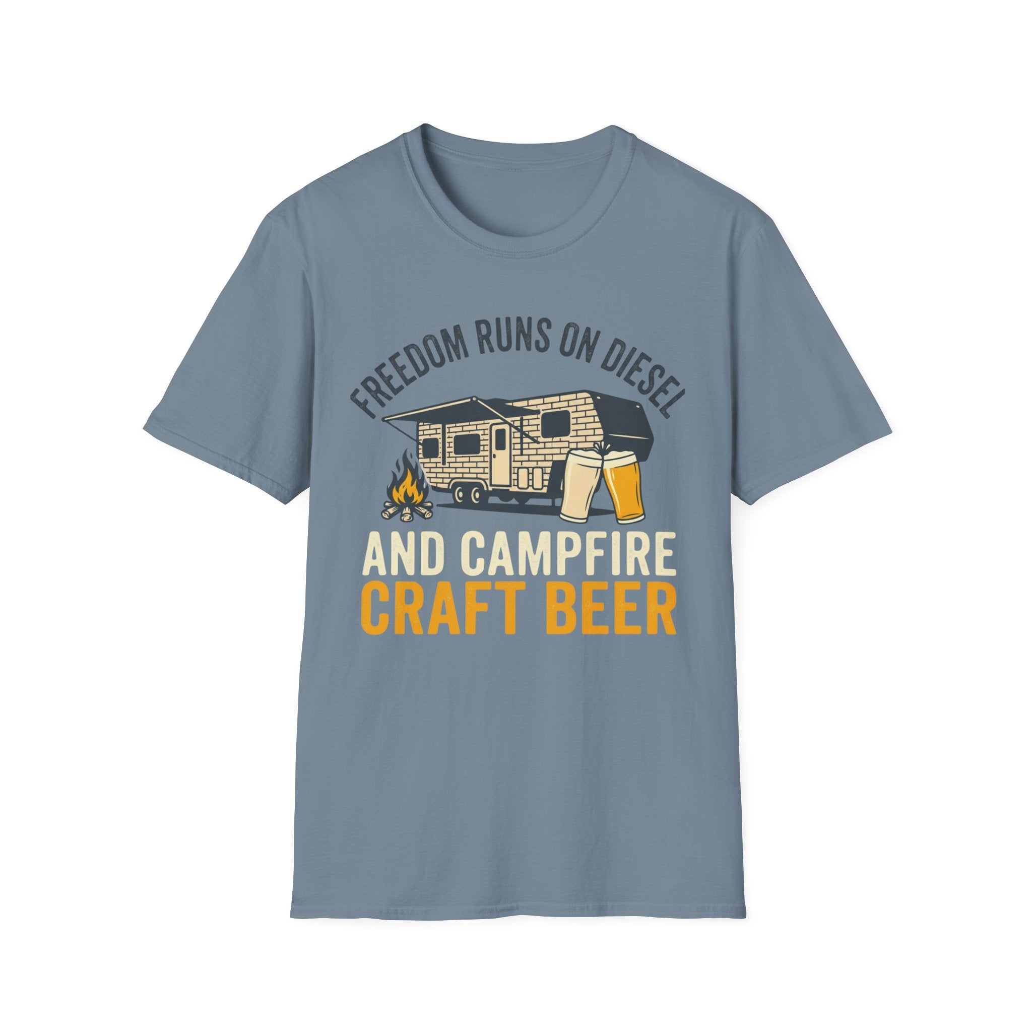 Freedom Runs On Diesel And Campfire Craft Beer T-Shirt