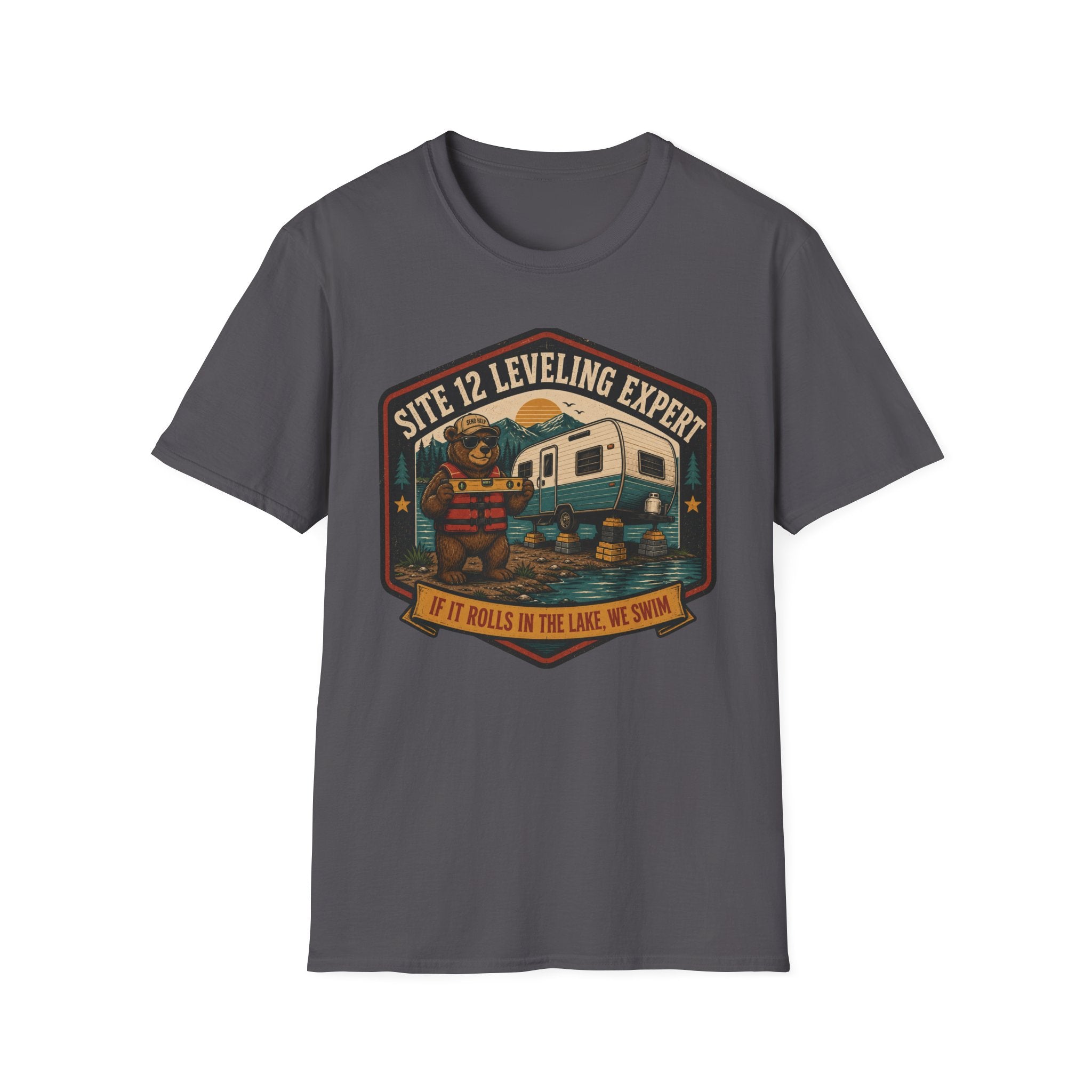 Leveling Expert - If It Rolls In The Lake, We Swim T-Shirt