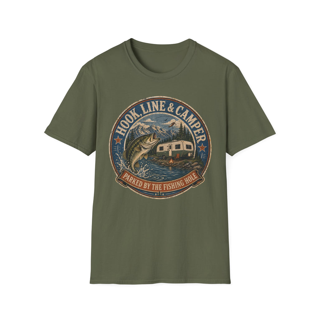 Hook Line & Camper - Parked By The Fishing Hole T-Shirt