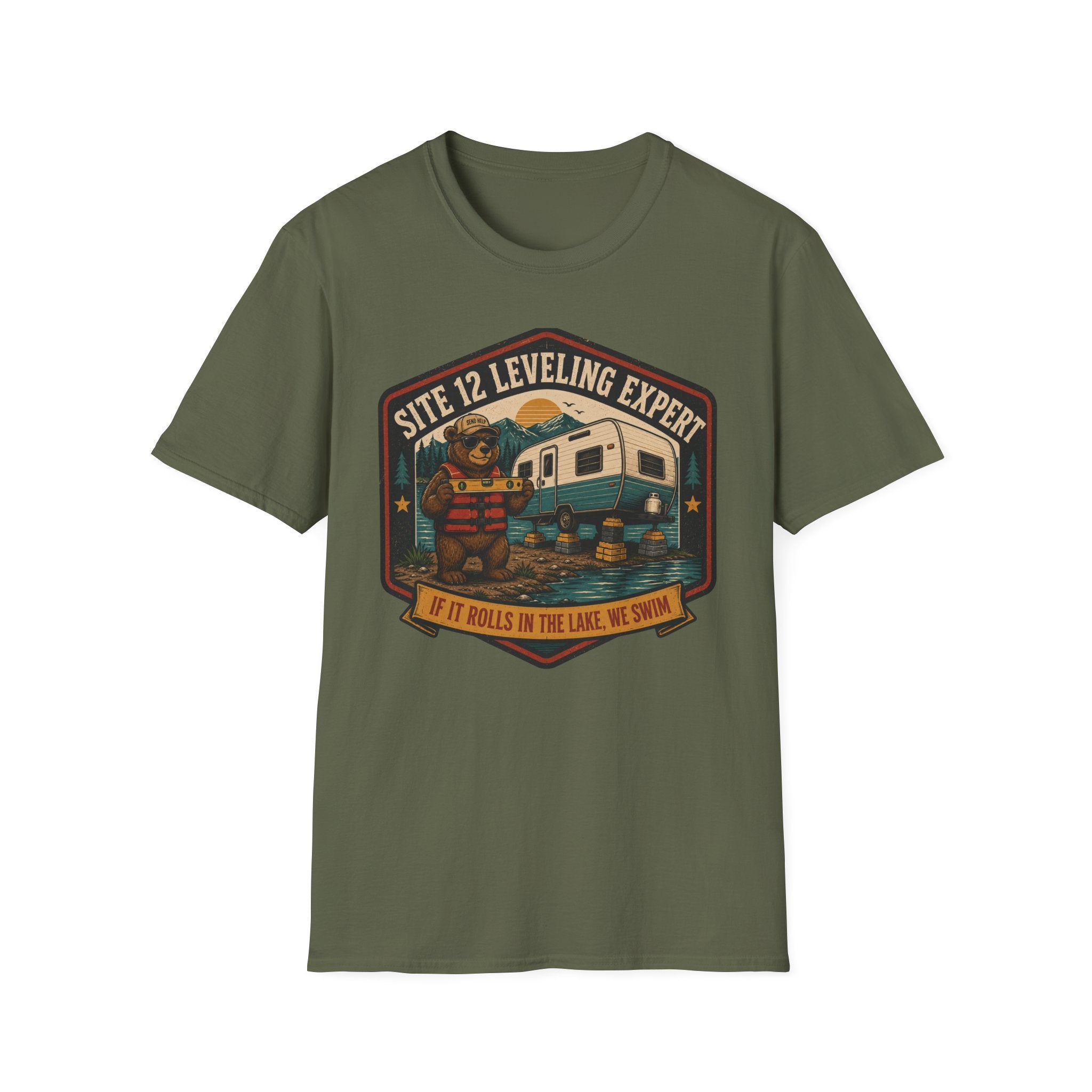 Leveling Expert - If It Rolls In The Lake, We Swim T-Shirt