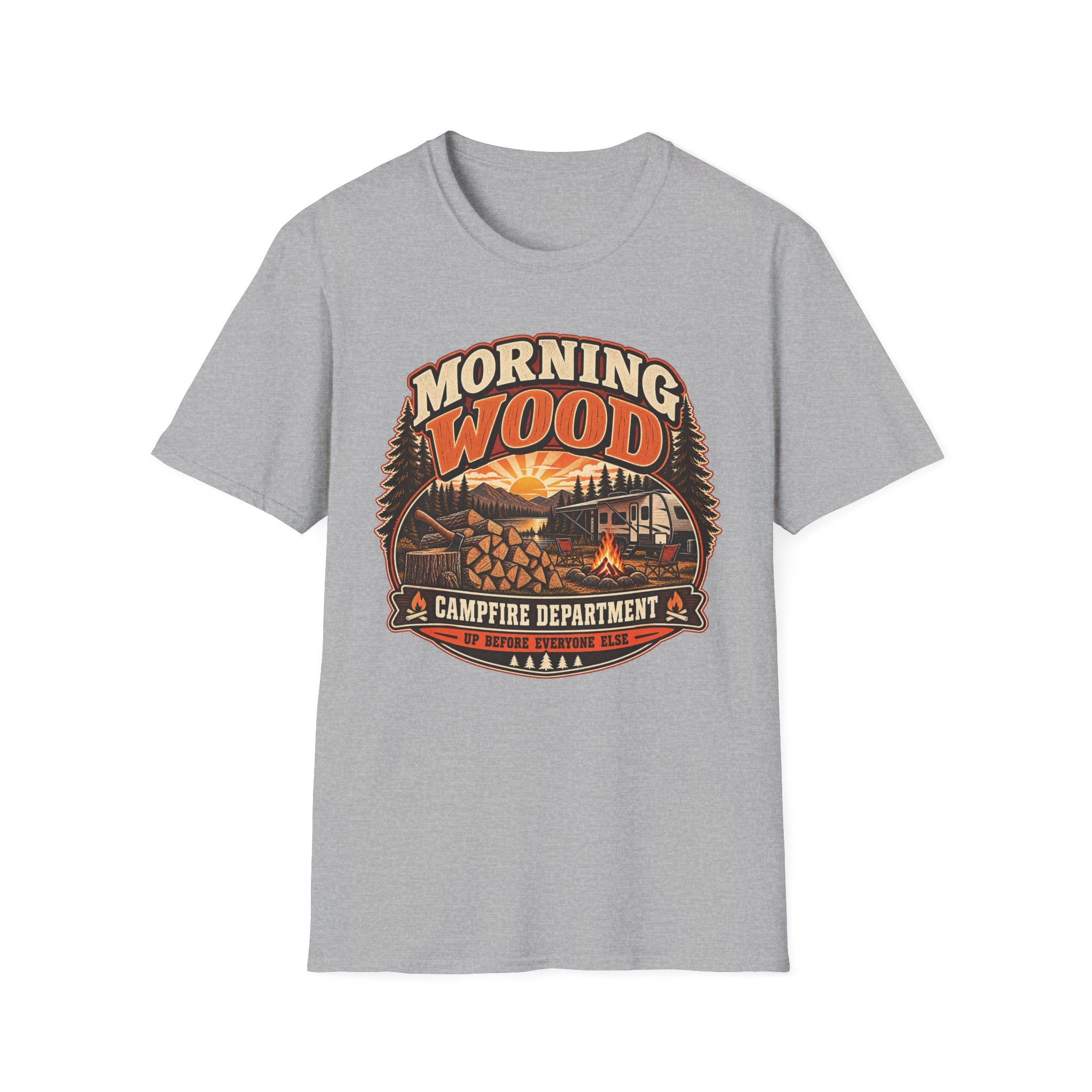 Morning Wood Campfire Department - Up Before Everyone Else T-Shirt