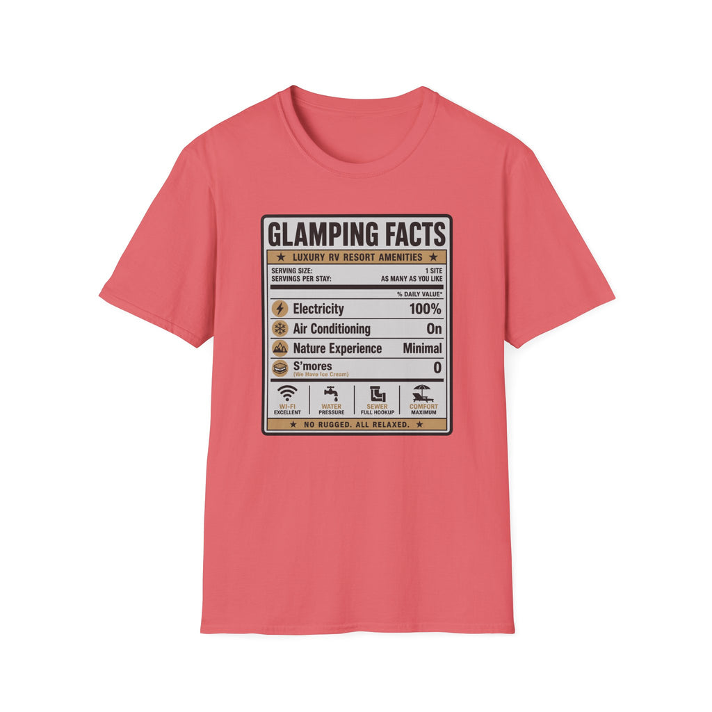 Glamping Facts Nutritional Label T-Shirt