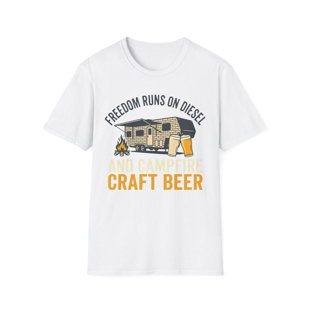 Freedom Runs On Diesel And Campfire Craft Beer T-Shirt